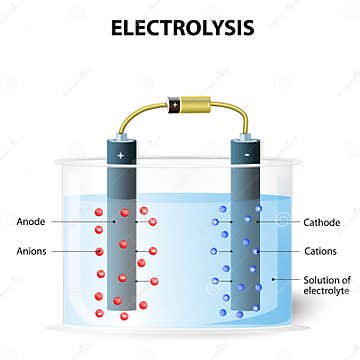 Electrolysis. Experimental Set Up for Electrolysis Stock Vector ...