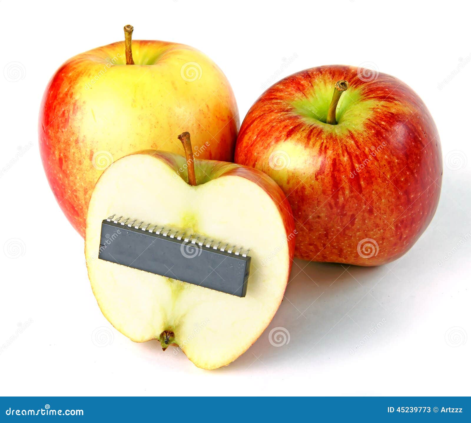 Electronic apples stock image. Image of black, biotechnology 45239773