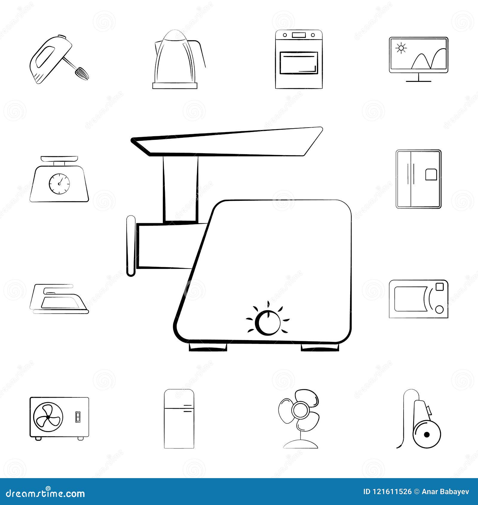 electronic balance icon. detailed set of home appliances. premium graphic . one of the collection icons for websites, web de