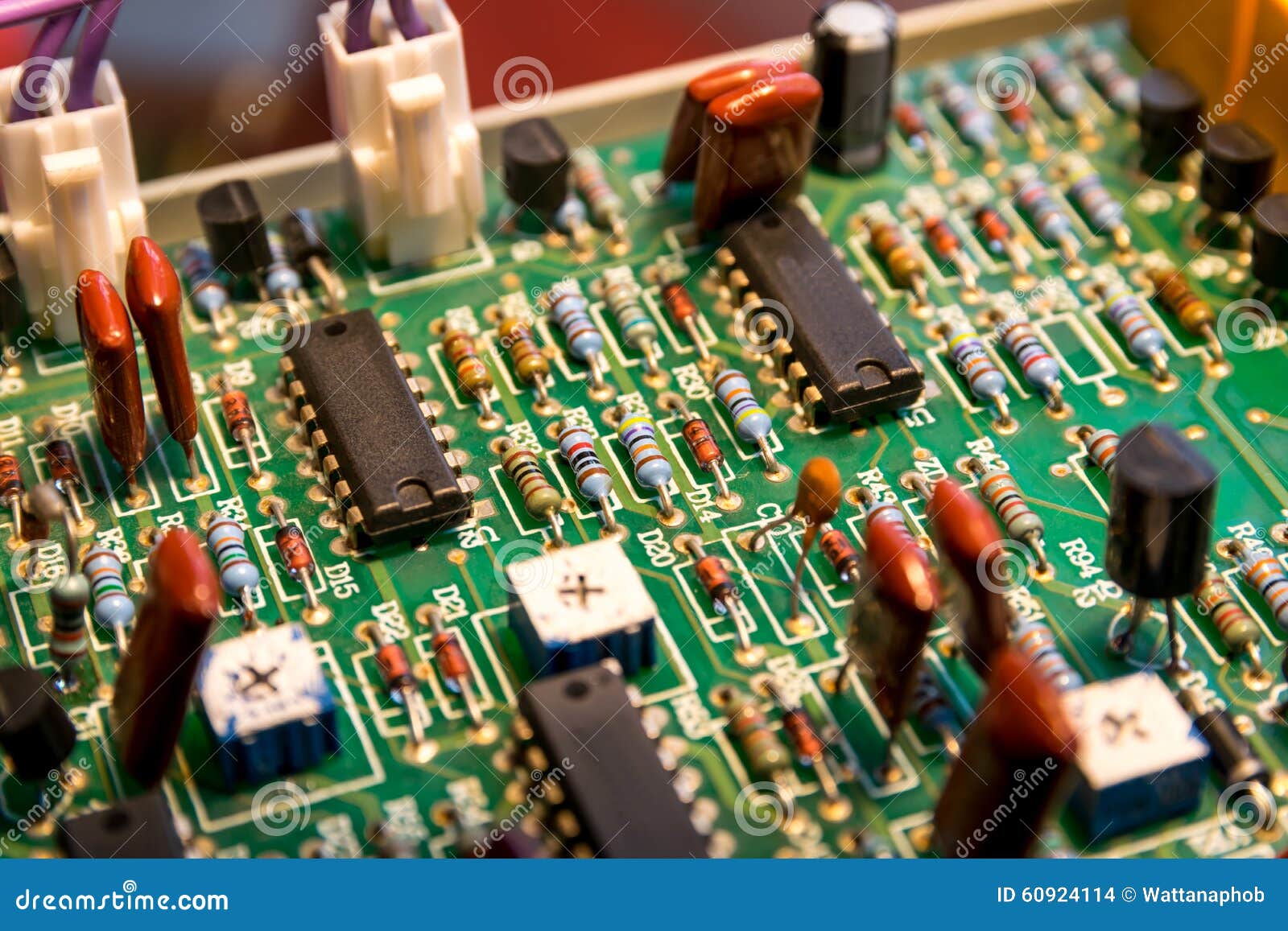 Electronic board. stock photo. Image of electronic, energy 60924114