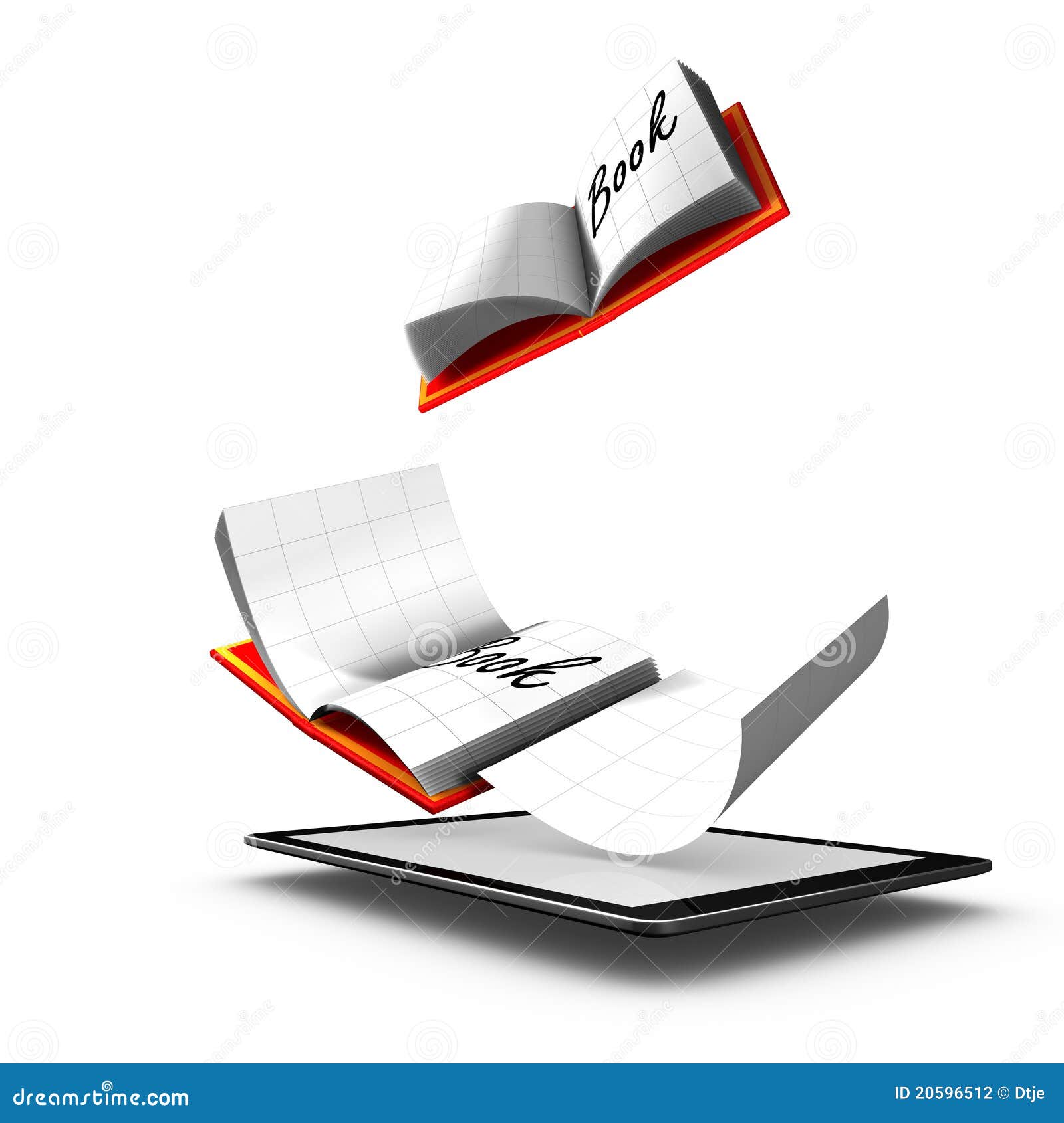 Electronic Book is a Book Publication in Digital F Stock Illustration