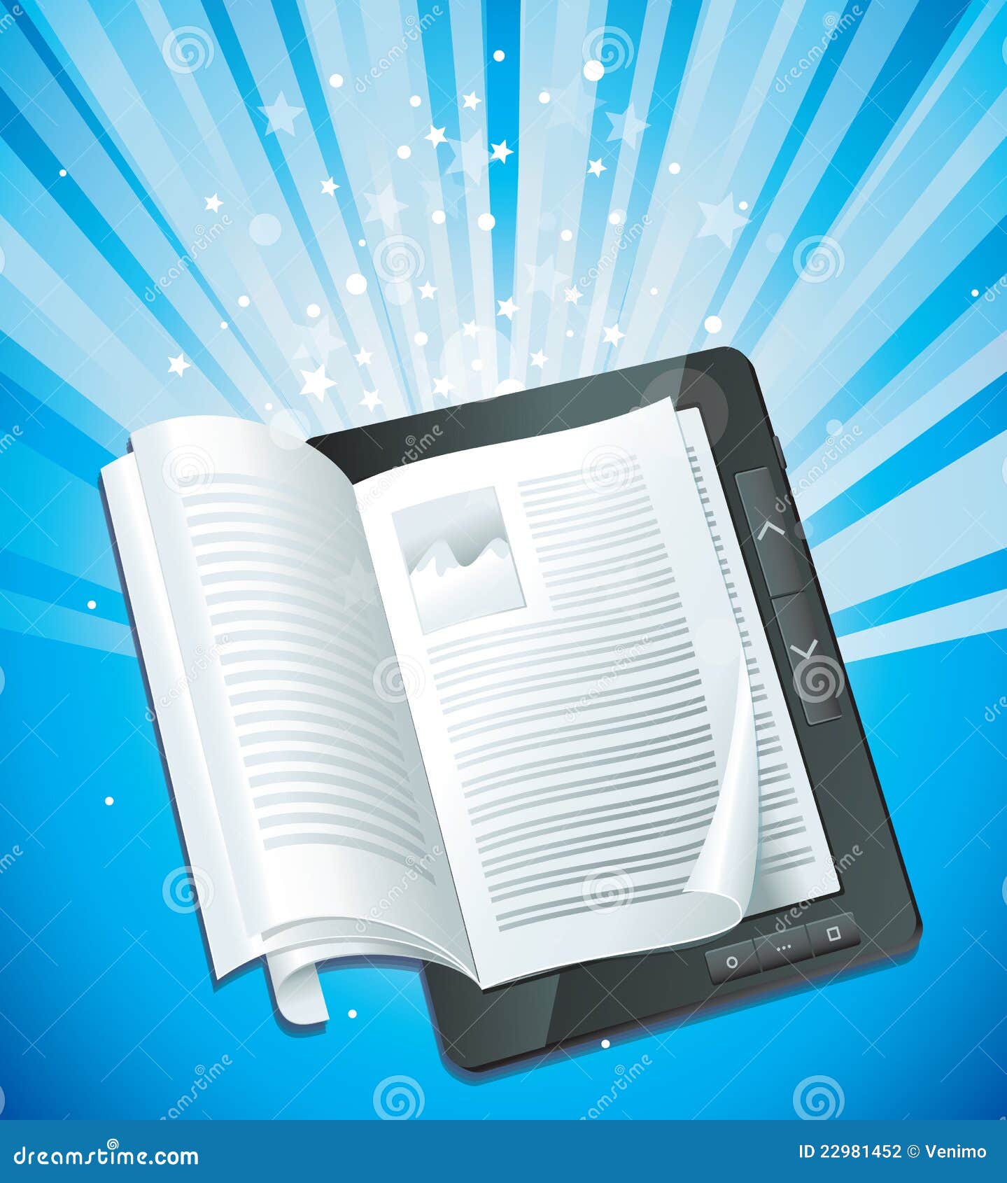 Electronic book concept stock vector. Illustration of book 22981452