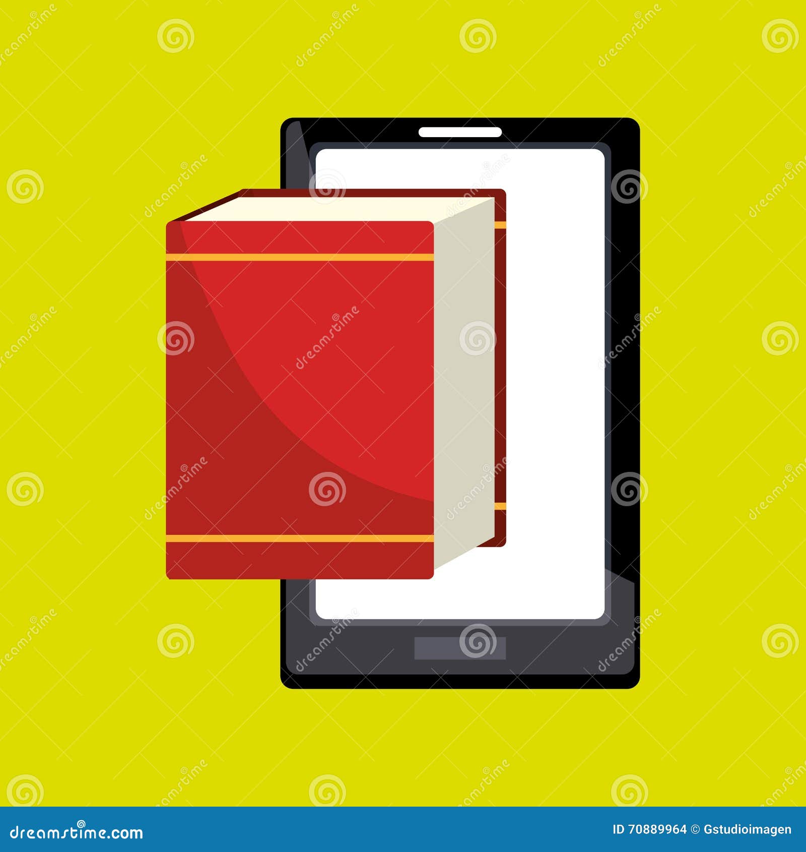 Electronic book design stock illustration. Illustration of concept