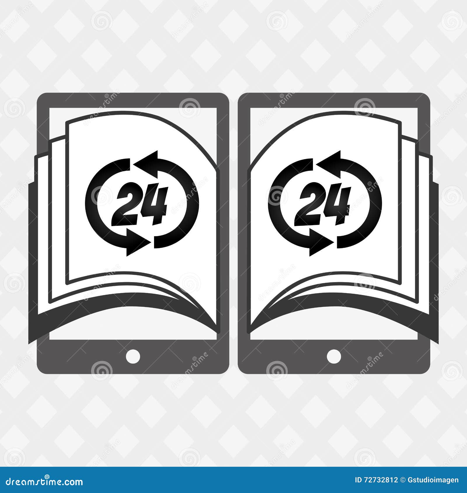 Electronic book design stock illustration. Illustration of flat 72732812