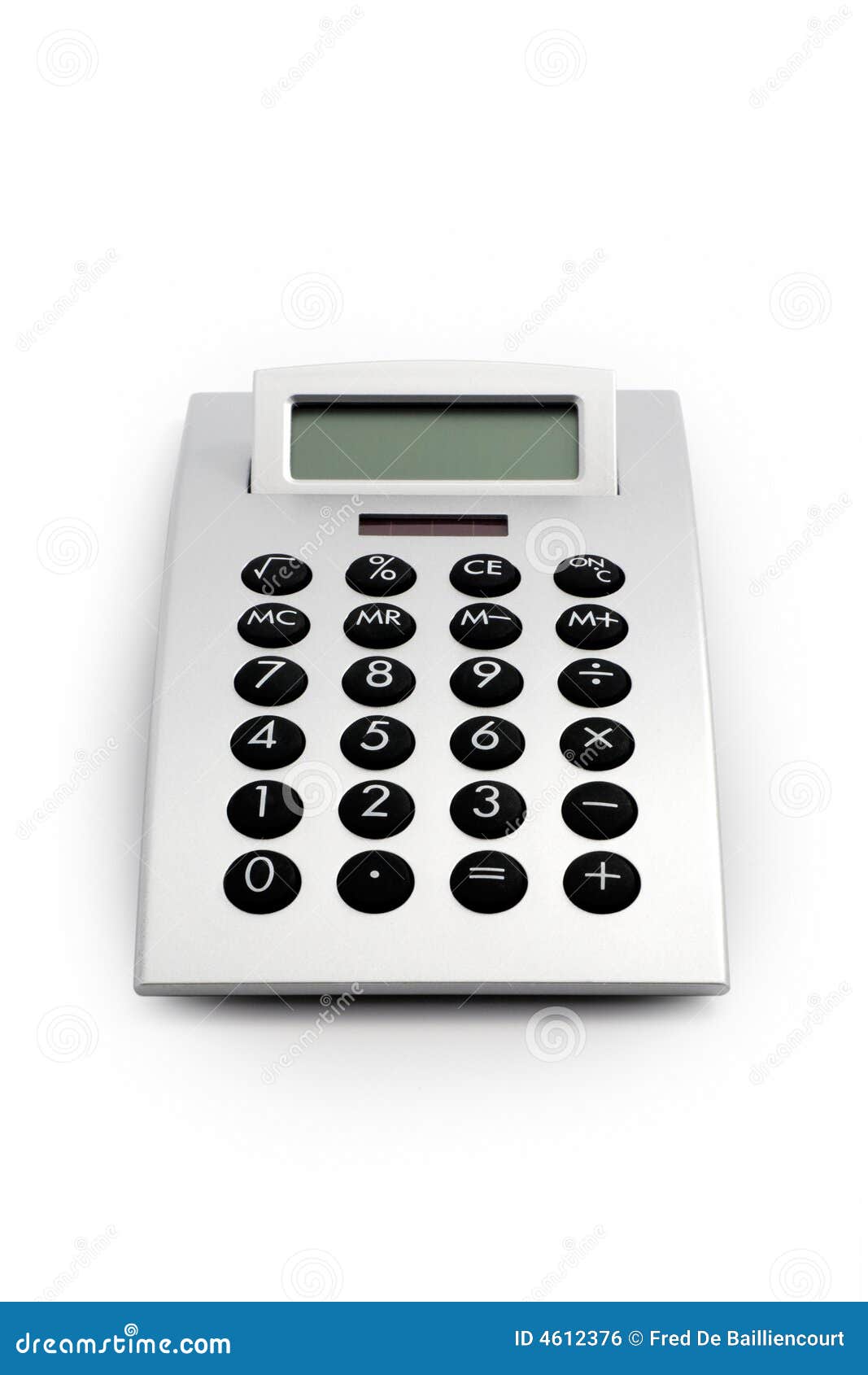 Electronic Calculator Isolated Stock Photo Image of path
