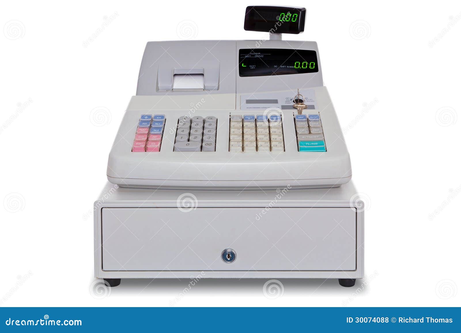 cash register  with clipping path