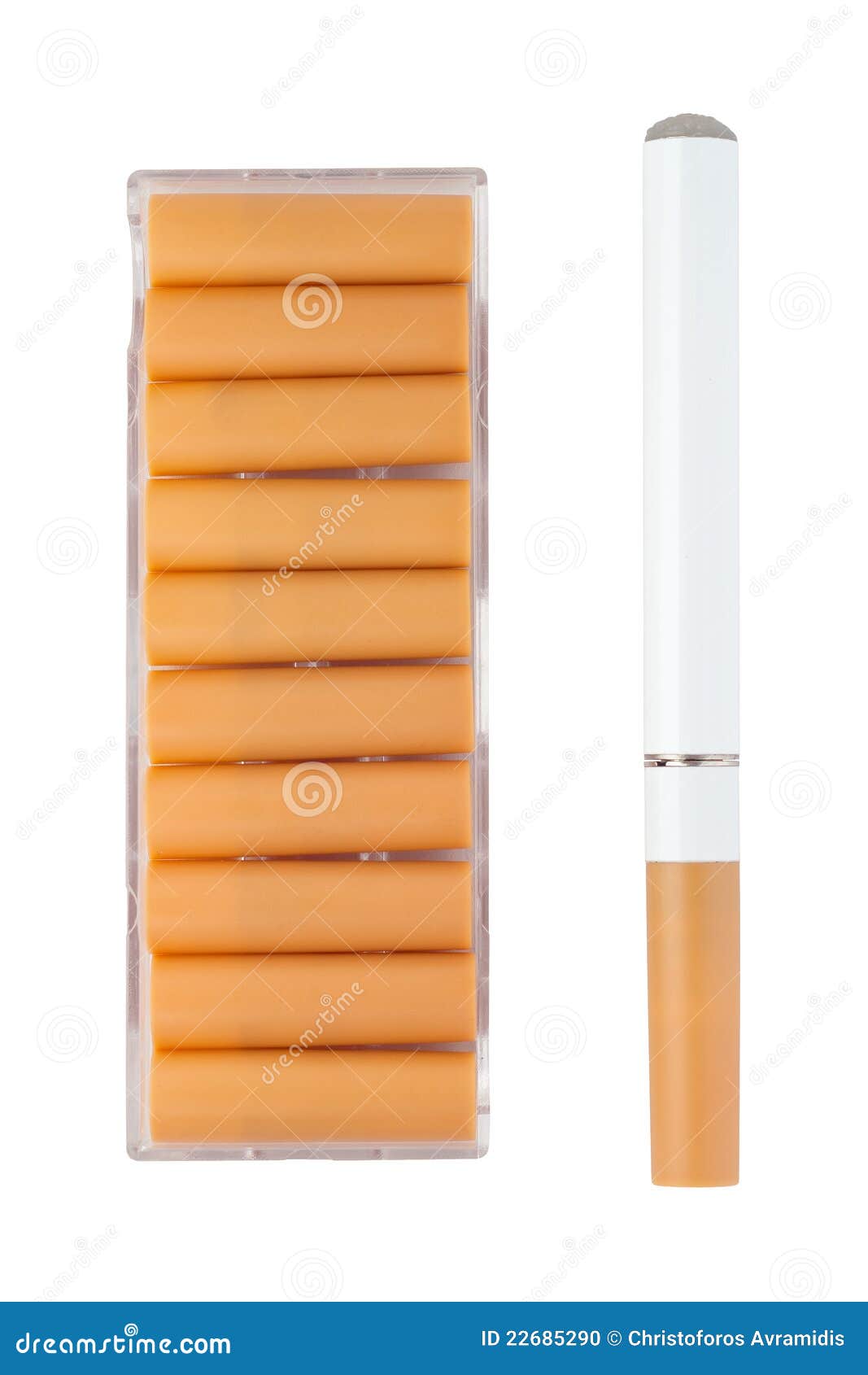 Electronic Cigarette with Cartridges Stock Photo Image of electric