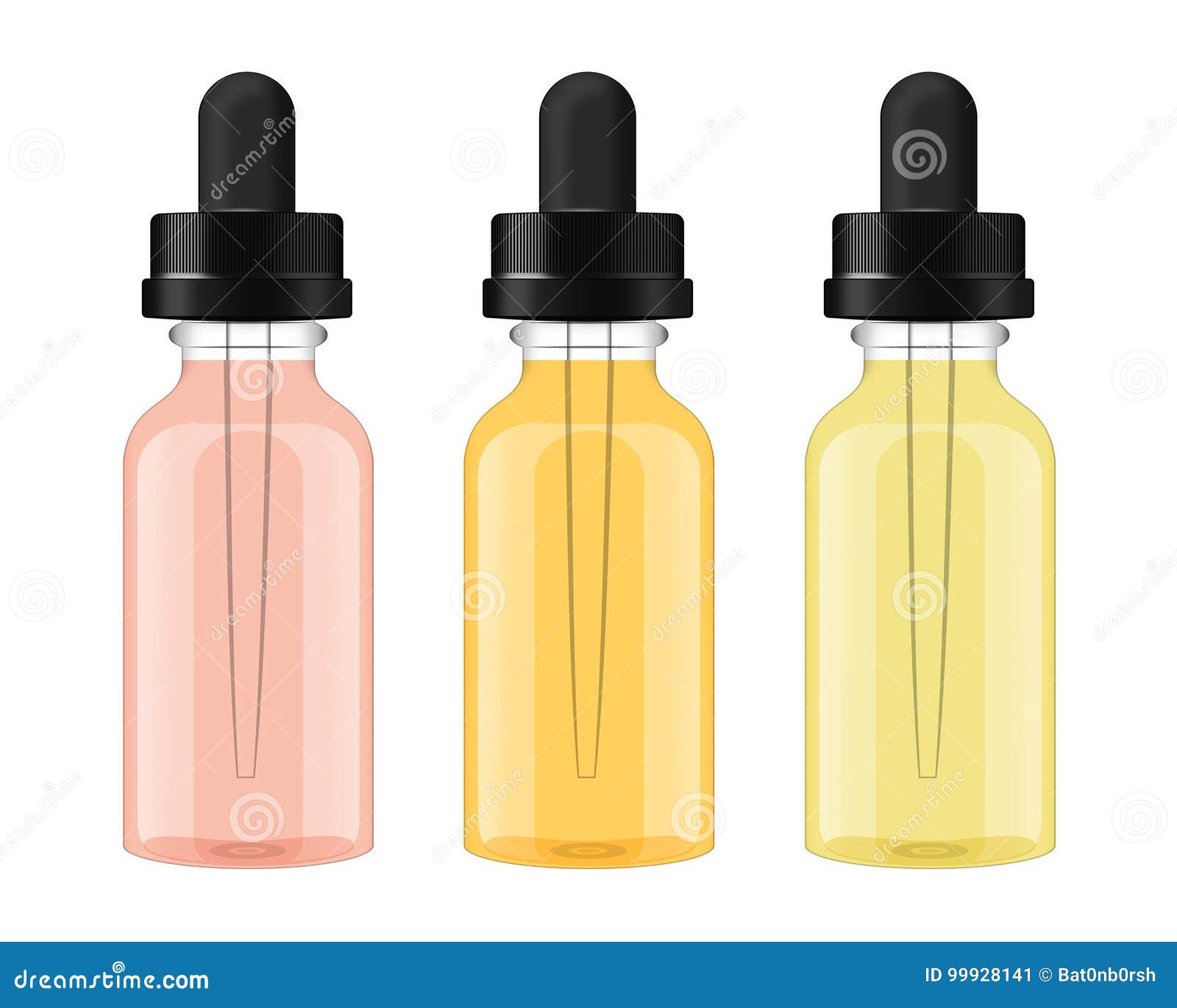 Electronic Cigarette Liquid Bottles Mockup Stock Illustration - Illustration of fashion ...