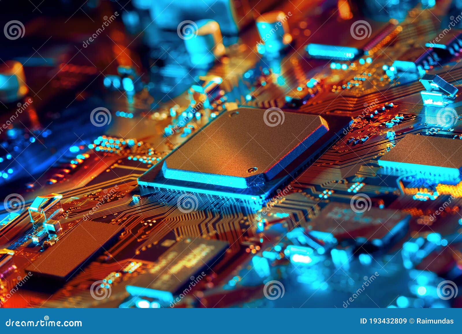 Electronic Circuit Board Part of Electronic Machine Component Concept
