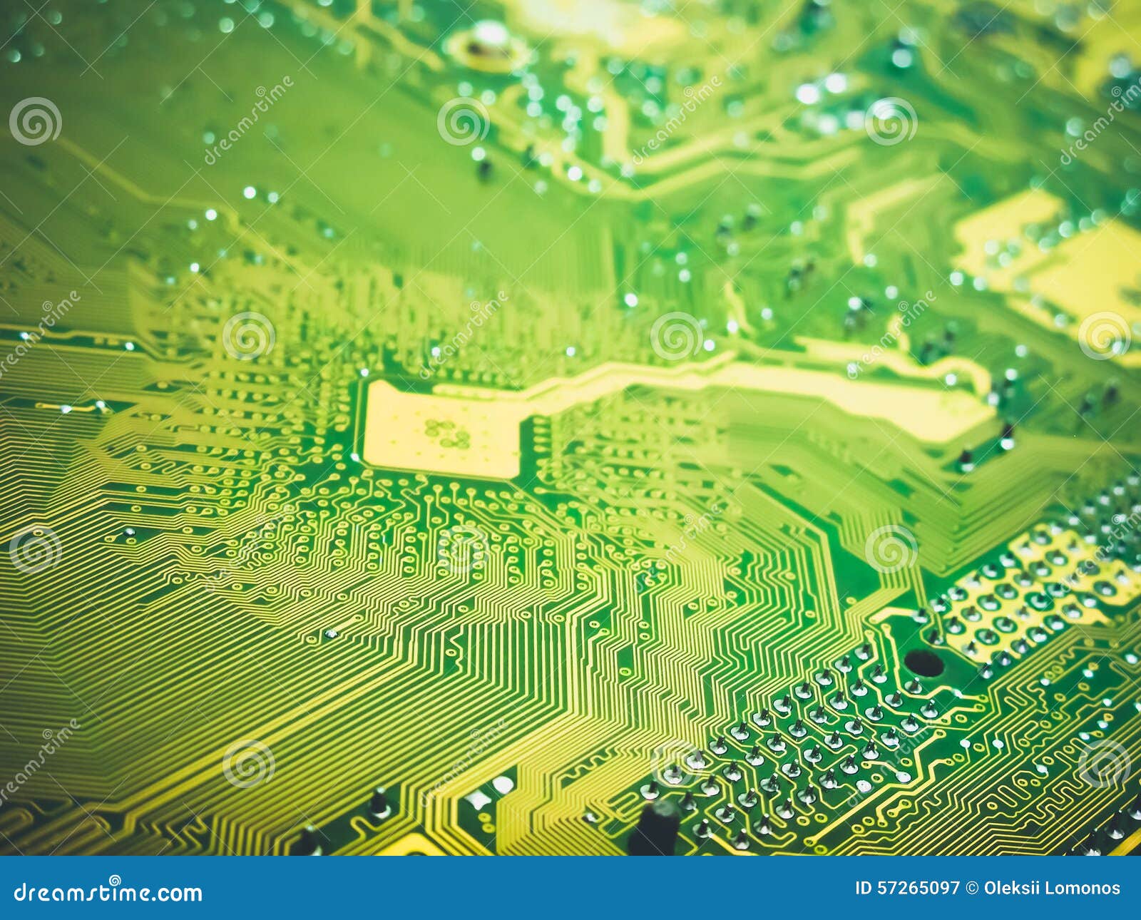 Electronic Circuit Board with Radio Components Stock Image Image of