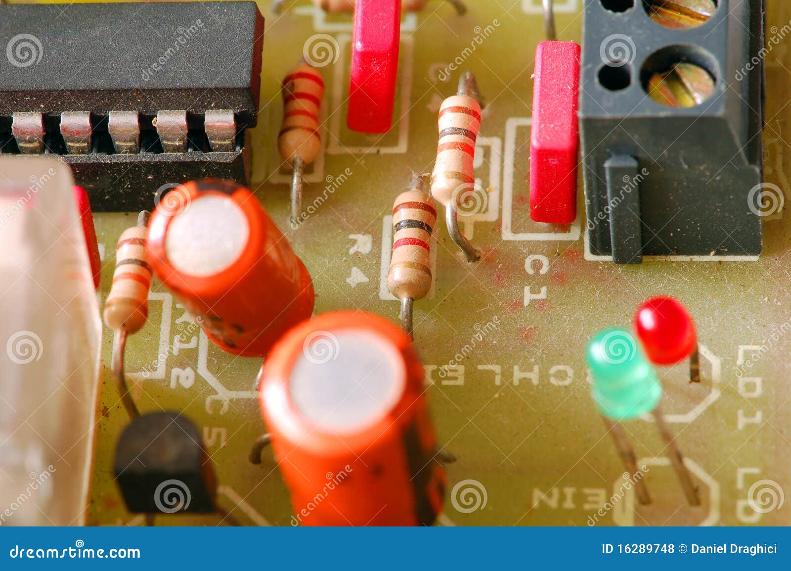 Electronic Circuit and Components. Stock Photo Image of accuracy