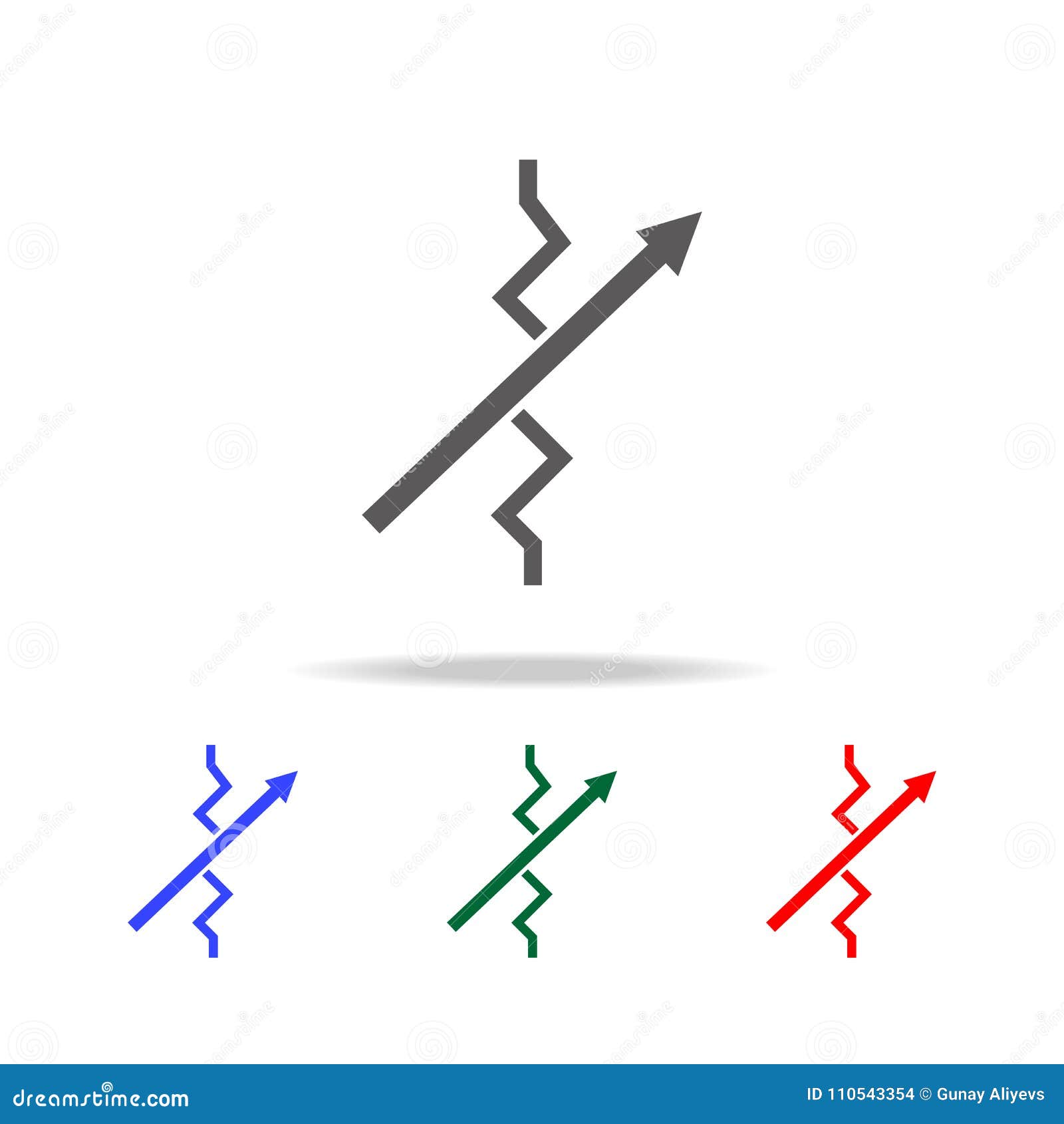 Electronic Circuit Symbol Icon. Elements In Multi Colored ...