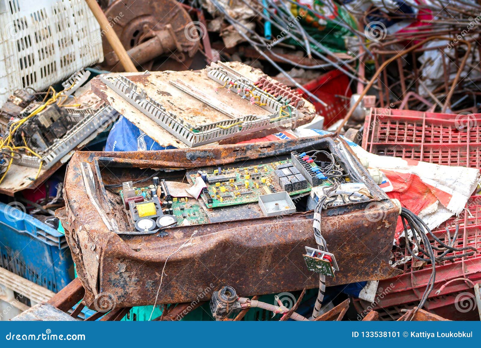 Electronic Circuits Waste for Recycling Stock Image Image of junk, damaged 133538101