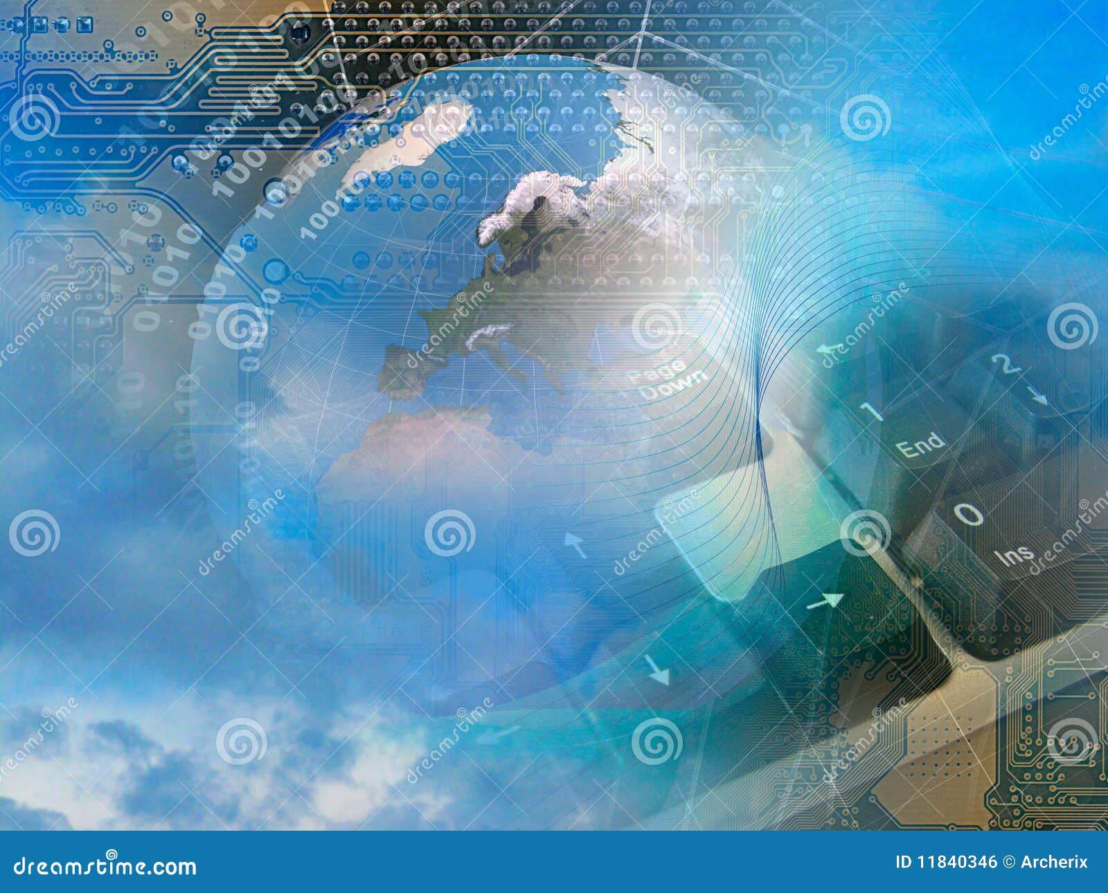 Electronic collage stock illustration. Illustration of media 11840346