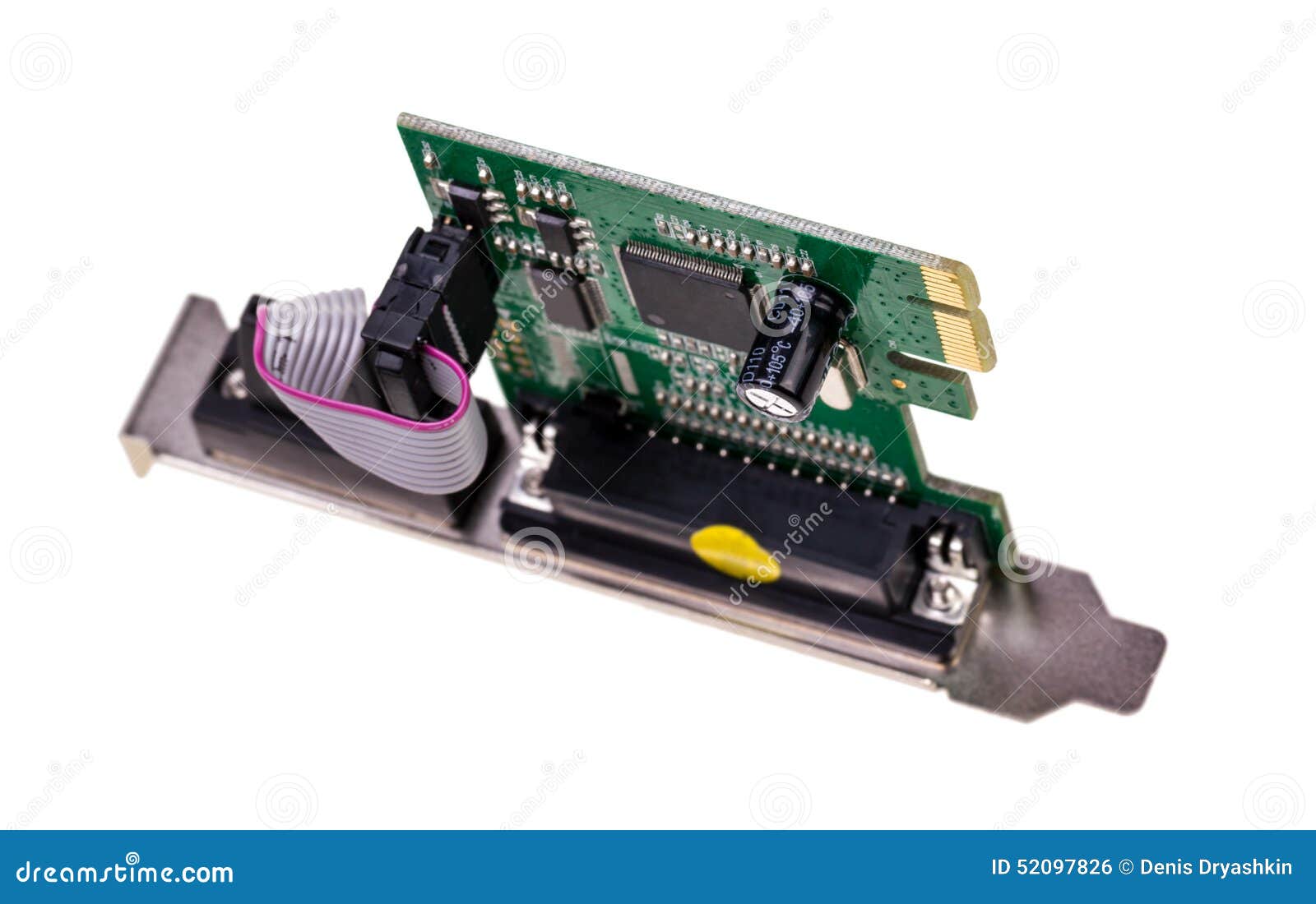 Electronic Collection Computer Digital I/O Port Card Stock Photo