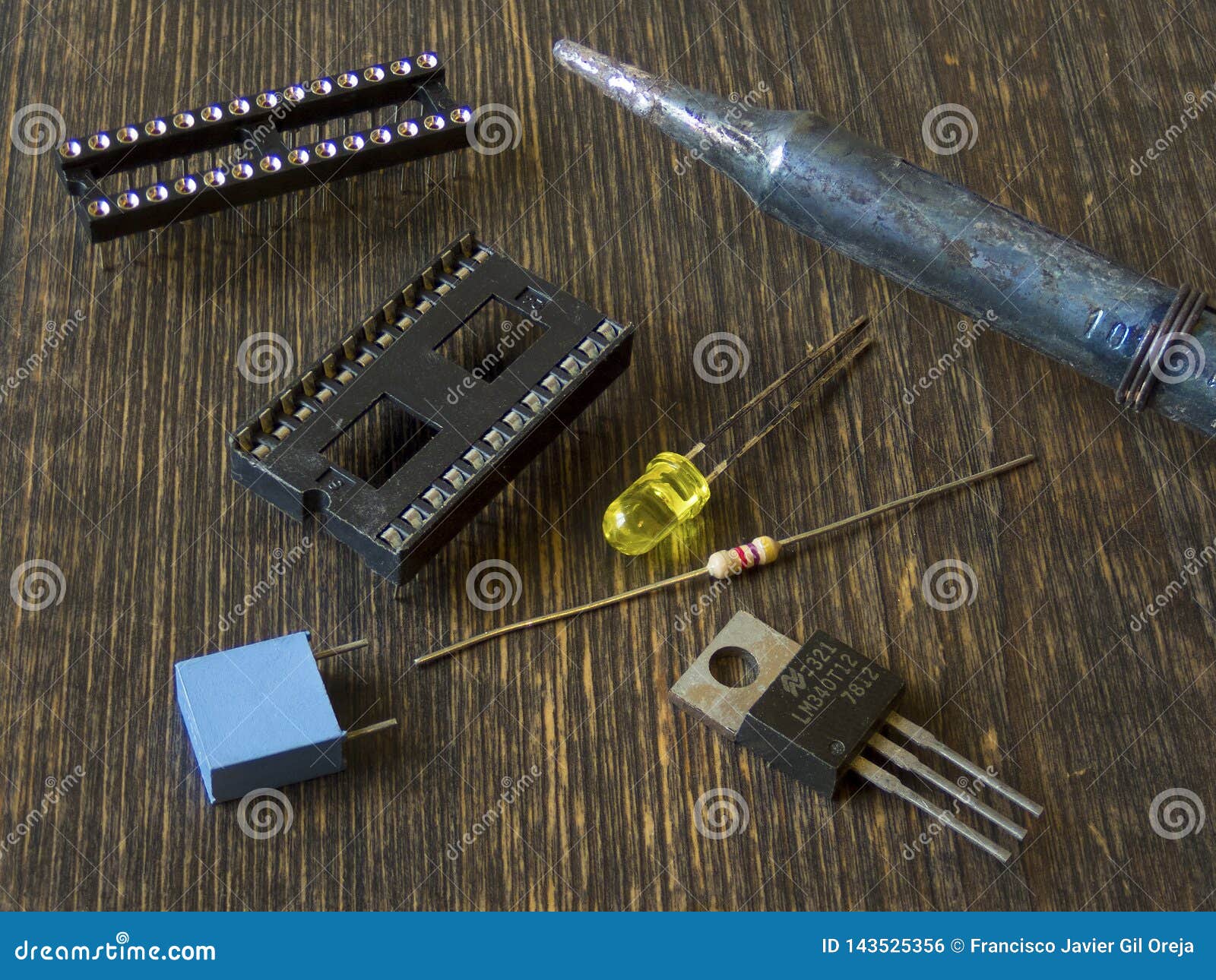Electronic components stock photo. Image of component 143525356
