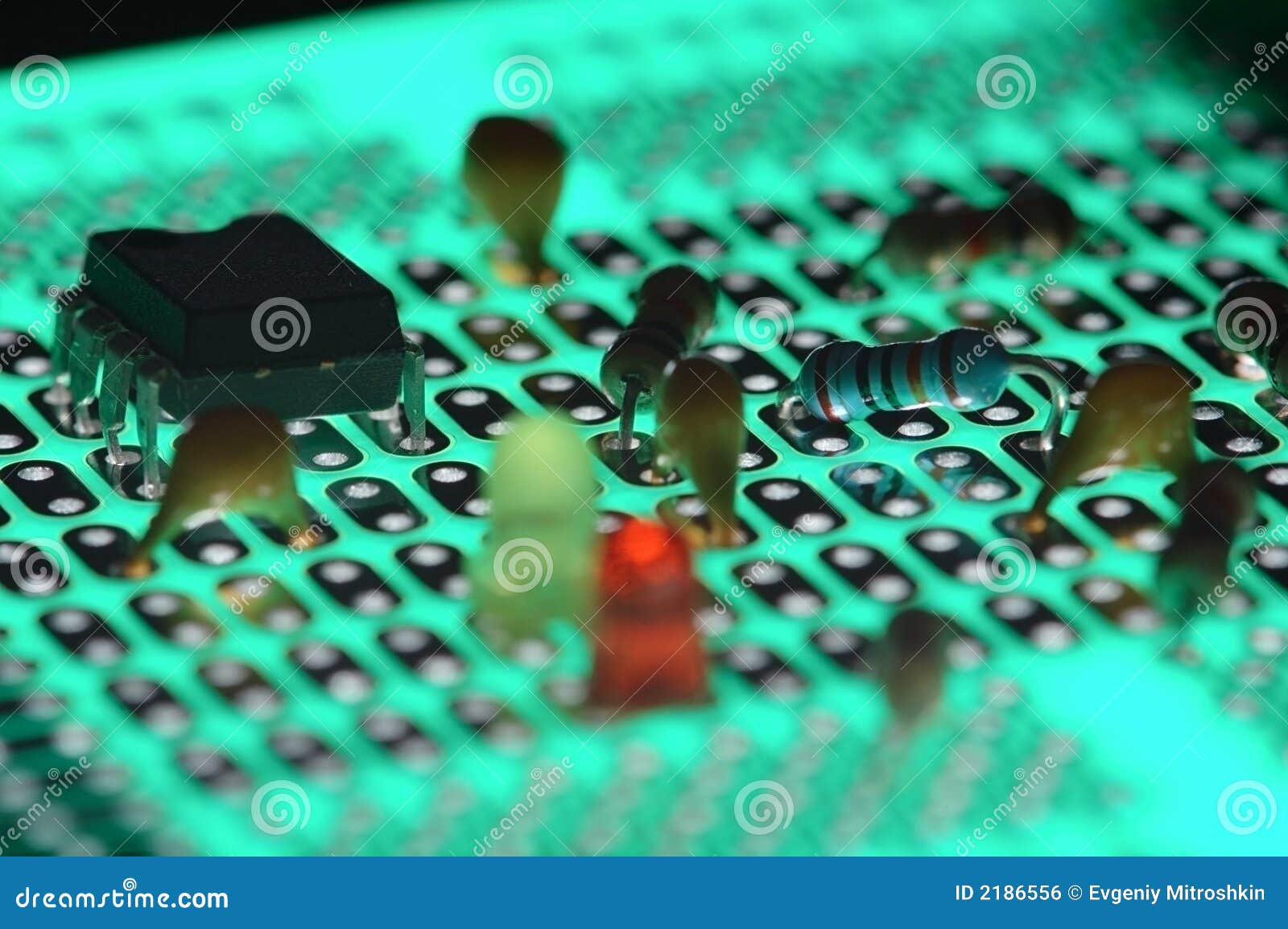 Electronic components stock photo. Image of printed, resistor 2186556