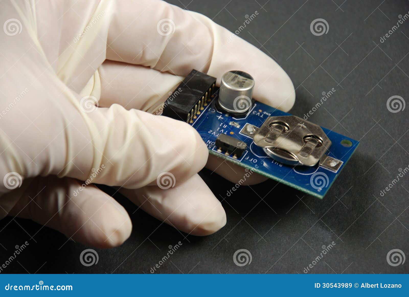 Electronic Components and Devices Stock Image Image of board