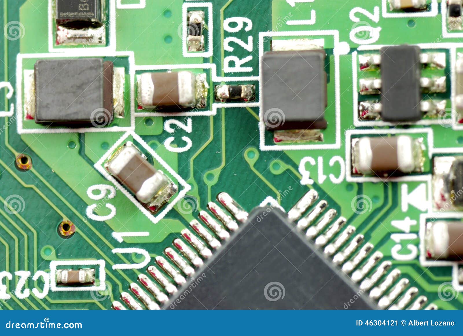 Electronic Components and Devices Stock Image Image of