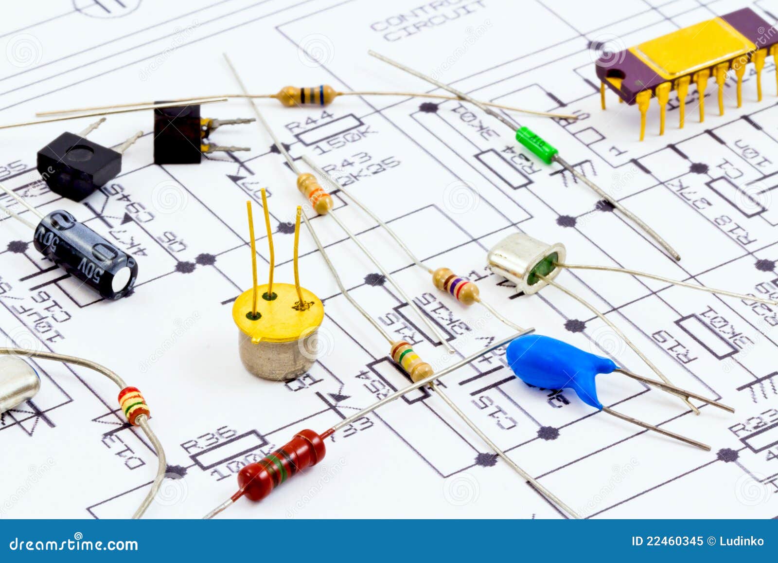 electronic components ready for assembly