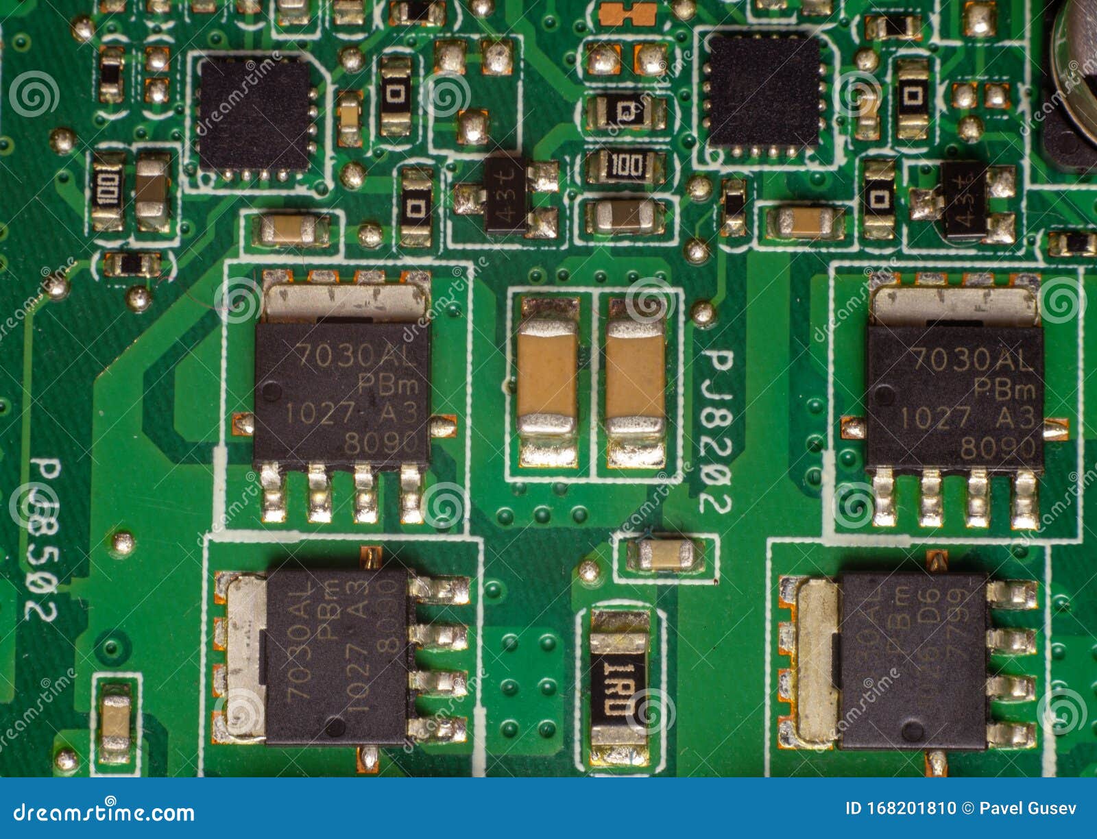 electronic components from which the computer runs