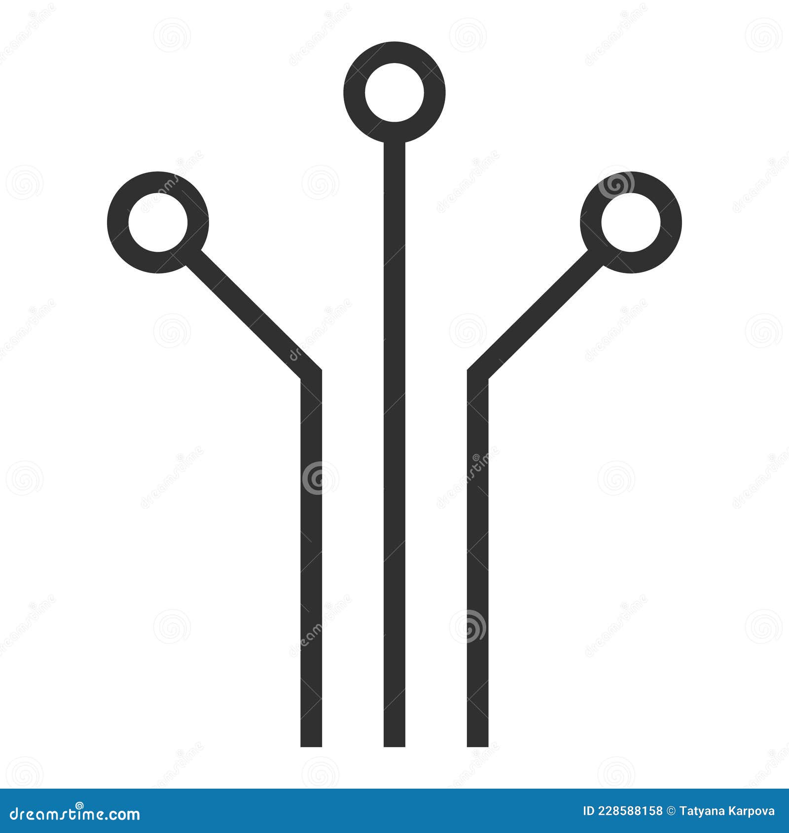 Electronic Connections Vector Icon Flat Illustration Stock Vector