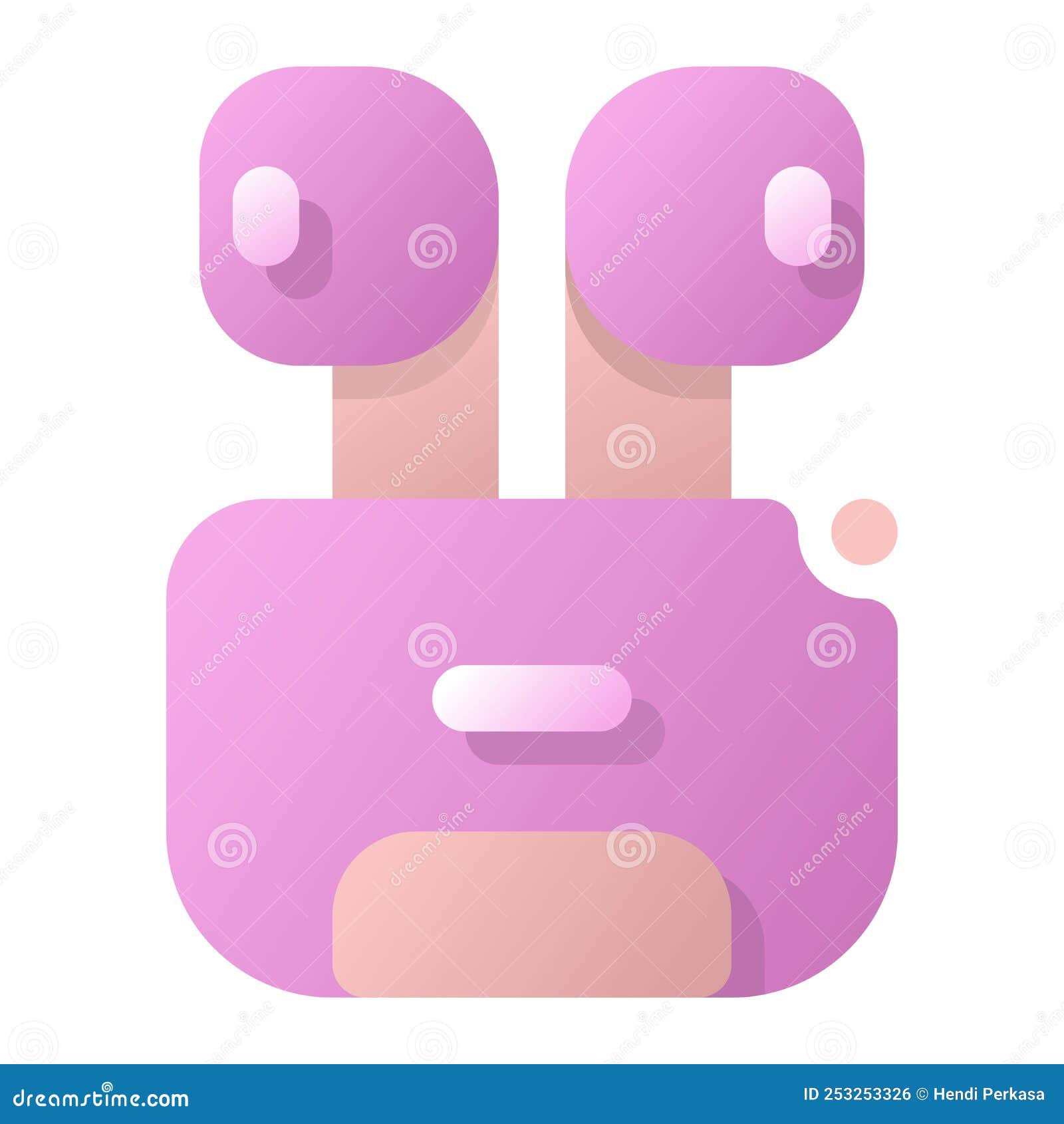 earbuds gradient flat style icon   and  