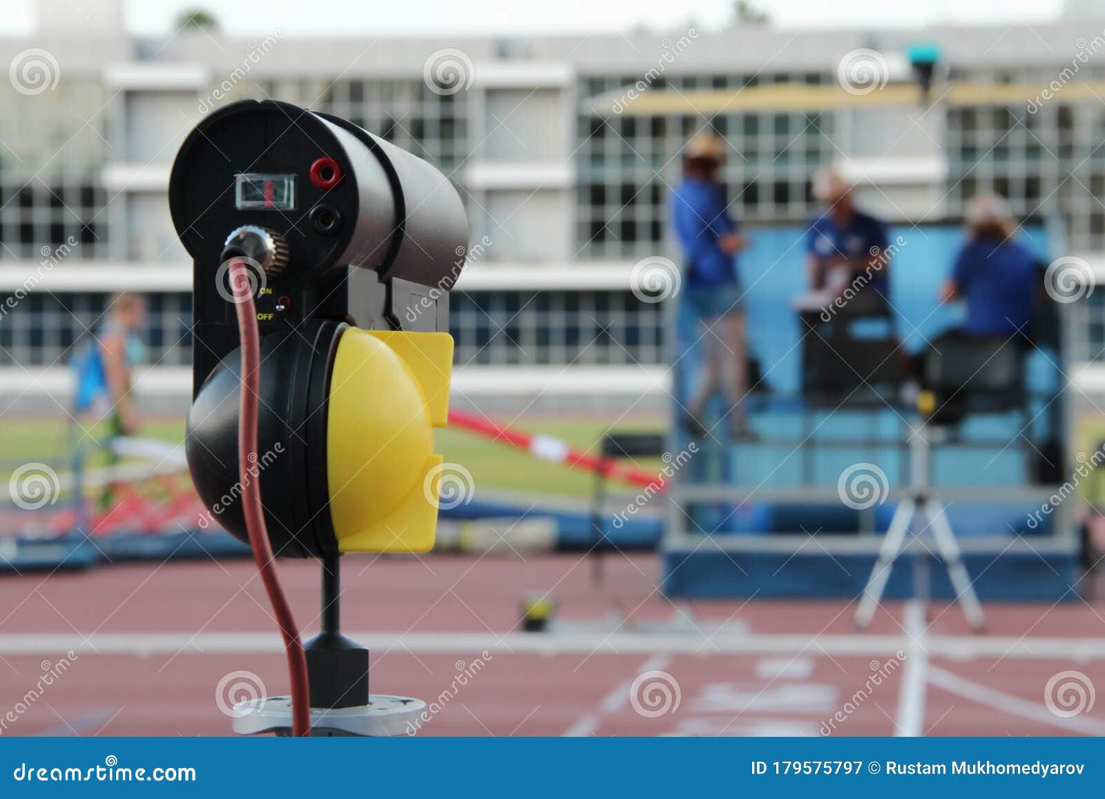 Electronic Device for a Photo Finish at a Sports Stadium. Technology in