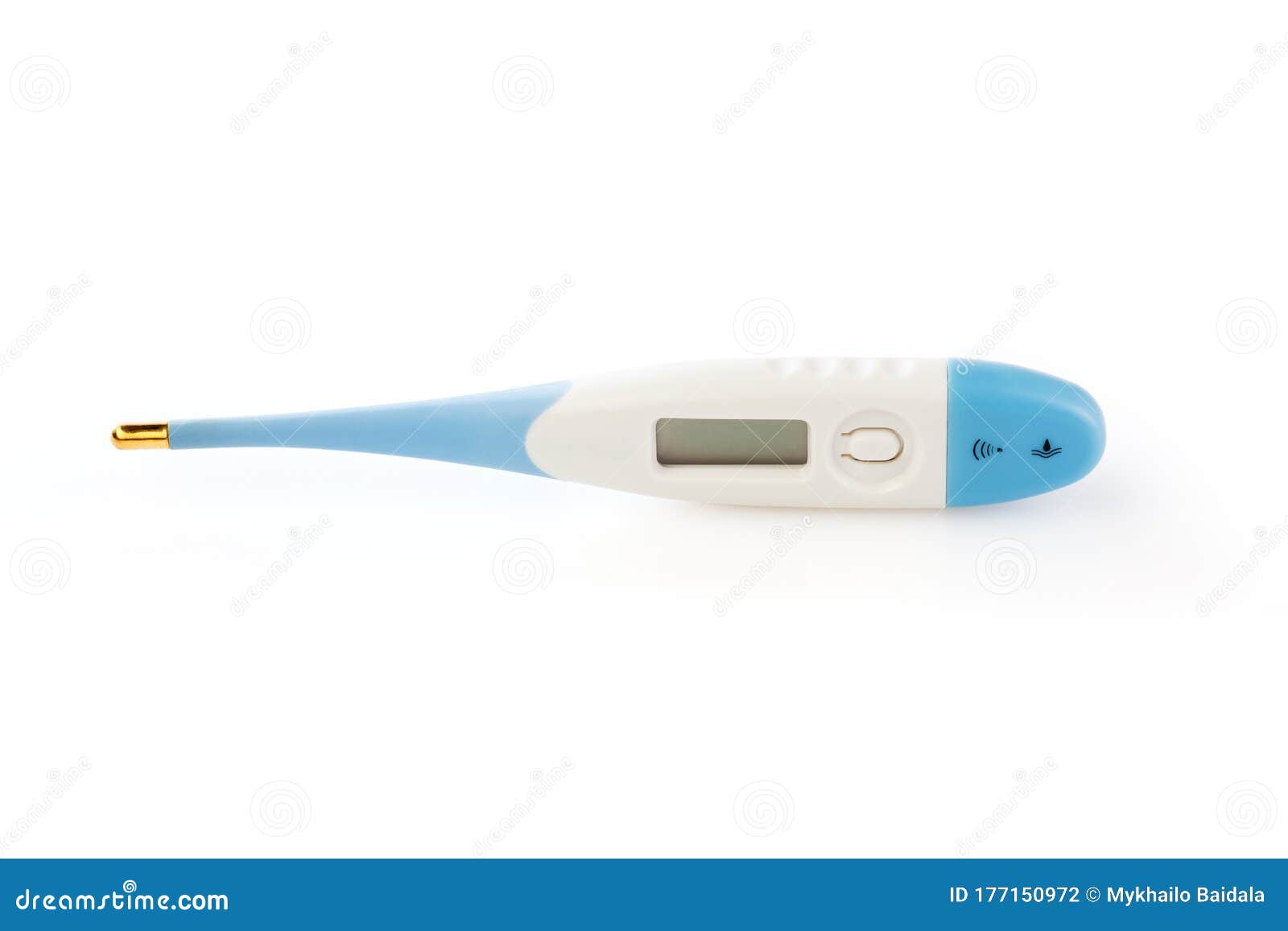 Electronic Digital Body Thermometer Displaying Human Body Temperature