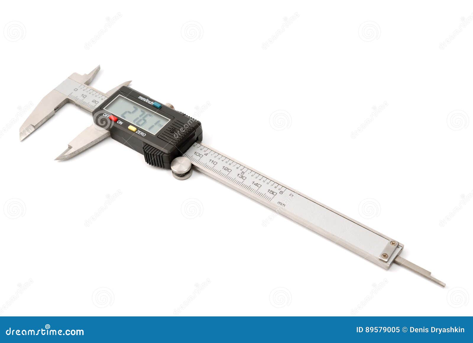 Electronic digital caliper stock image. Image of inch 89579005
