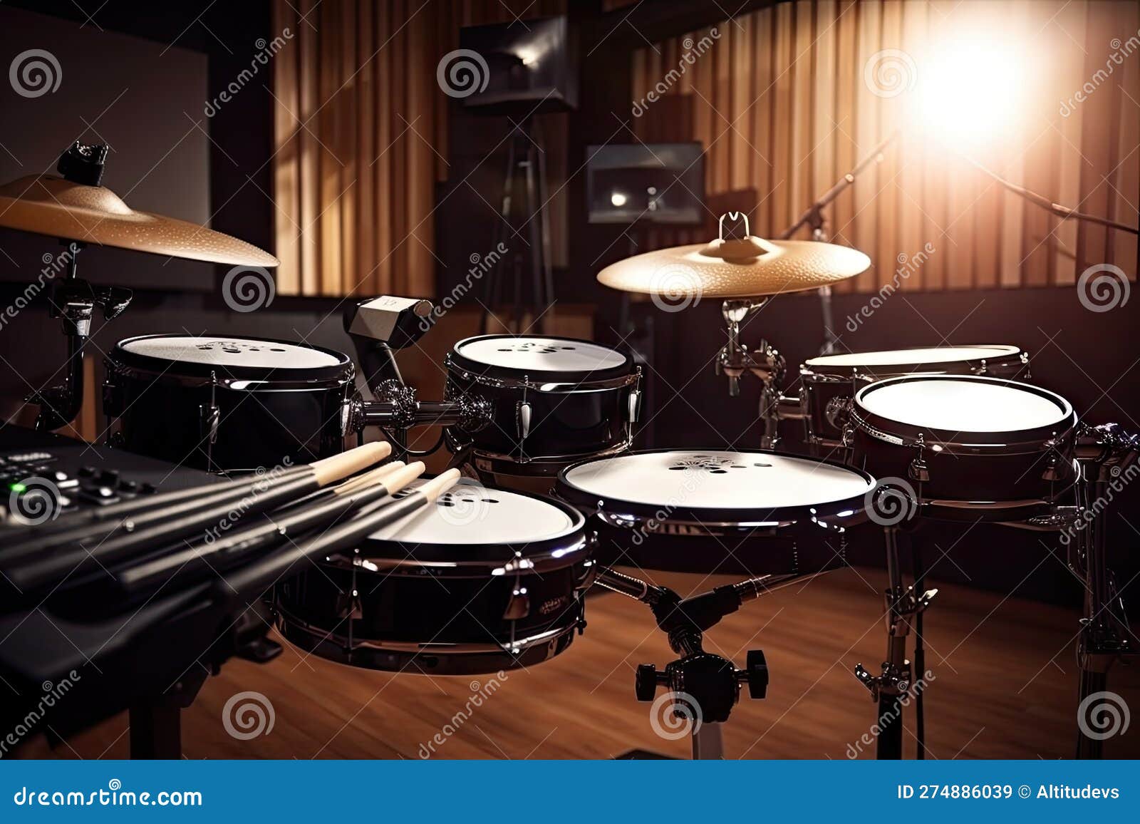 Electronic Drumsticks and Electronic Drum Set in Modern, Stylish