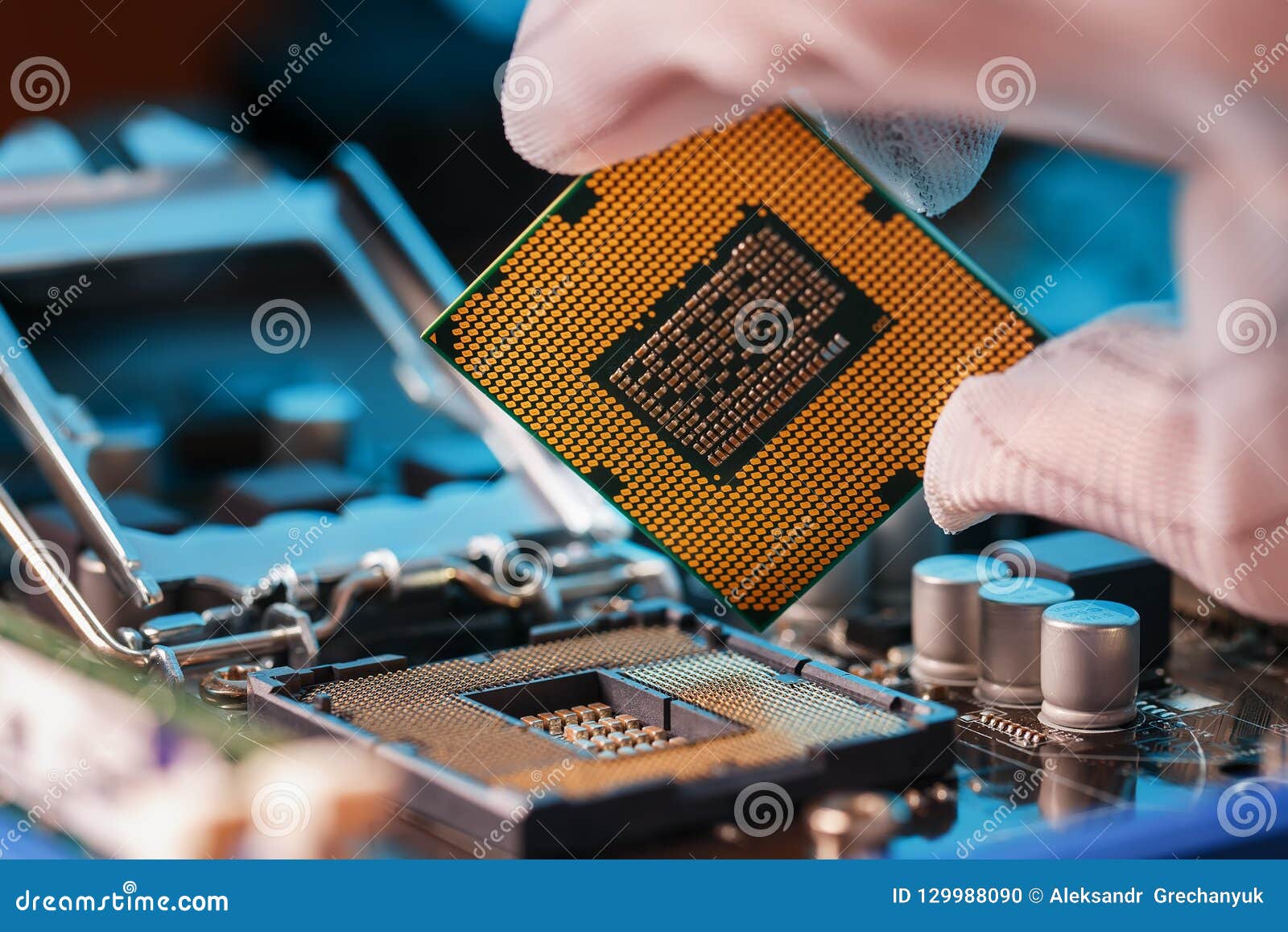 Electronic Engineer Of Computer Technology. Maintenance Computer Cpu Hardware Upgrade Of ...