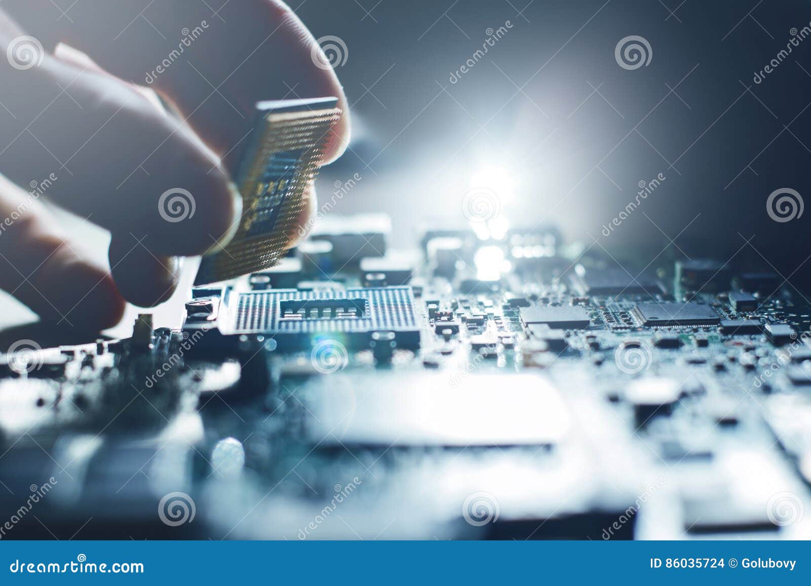 electronic engineer. maintenance computer cpu hardware