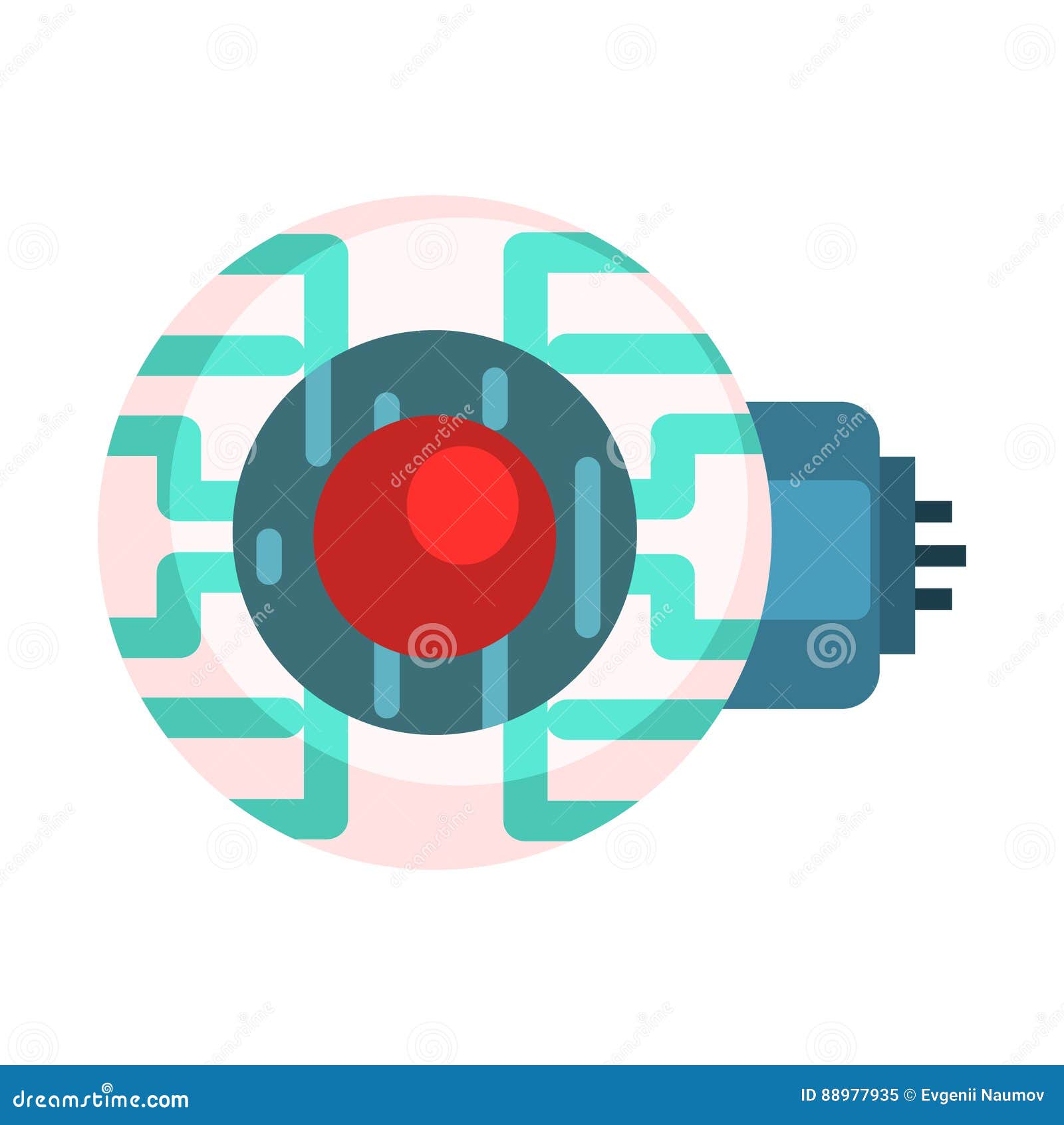 Electronic Eye for Android, Human Organ Replica, Part of Futuristic Robotic  and it Science Series of Cartoon Icons Stock Vector - Illustration of  android, future: 88977935