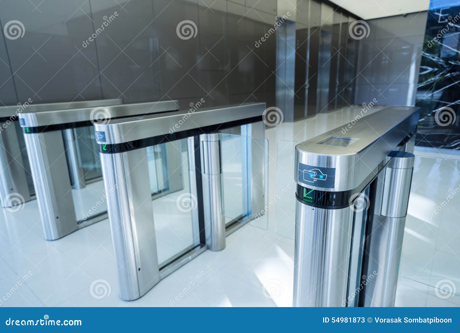 Electronic Gateway or Entrance Gate Stock Image Image of boundary