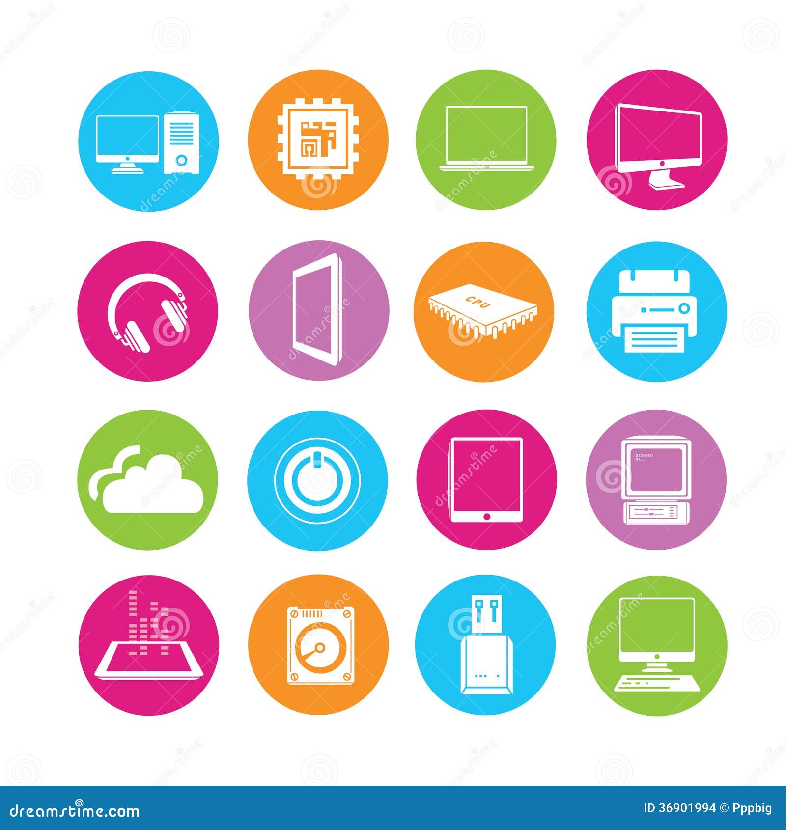 Electronic Icons Computer Icons Stock Illustration Illustration
