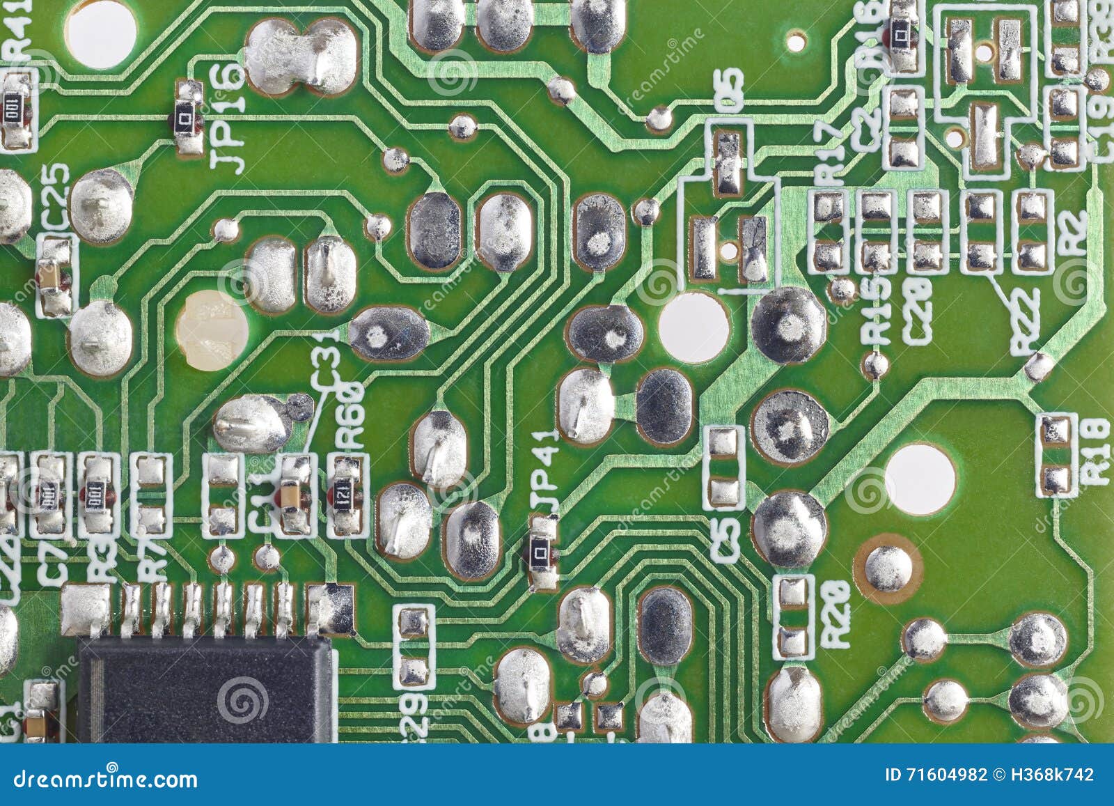 Electronic Integrated Circuitry Macro Detail. Technology Background