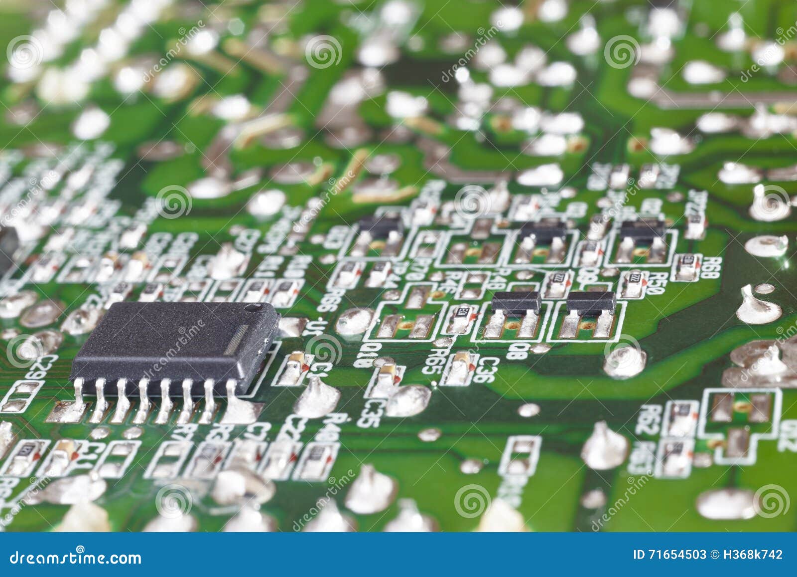 Electronic Integrated Circuitry Macro Detail. Technology Background