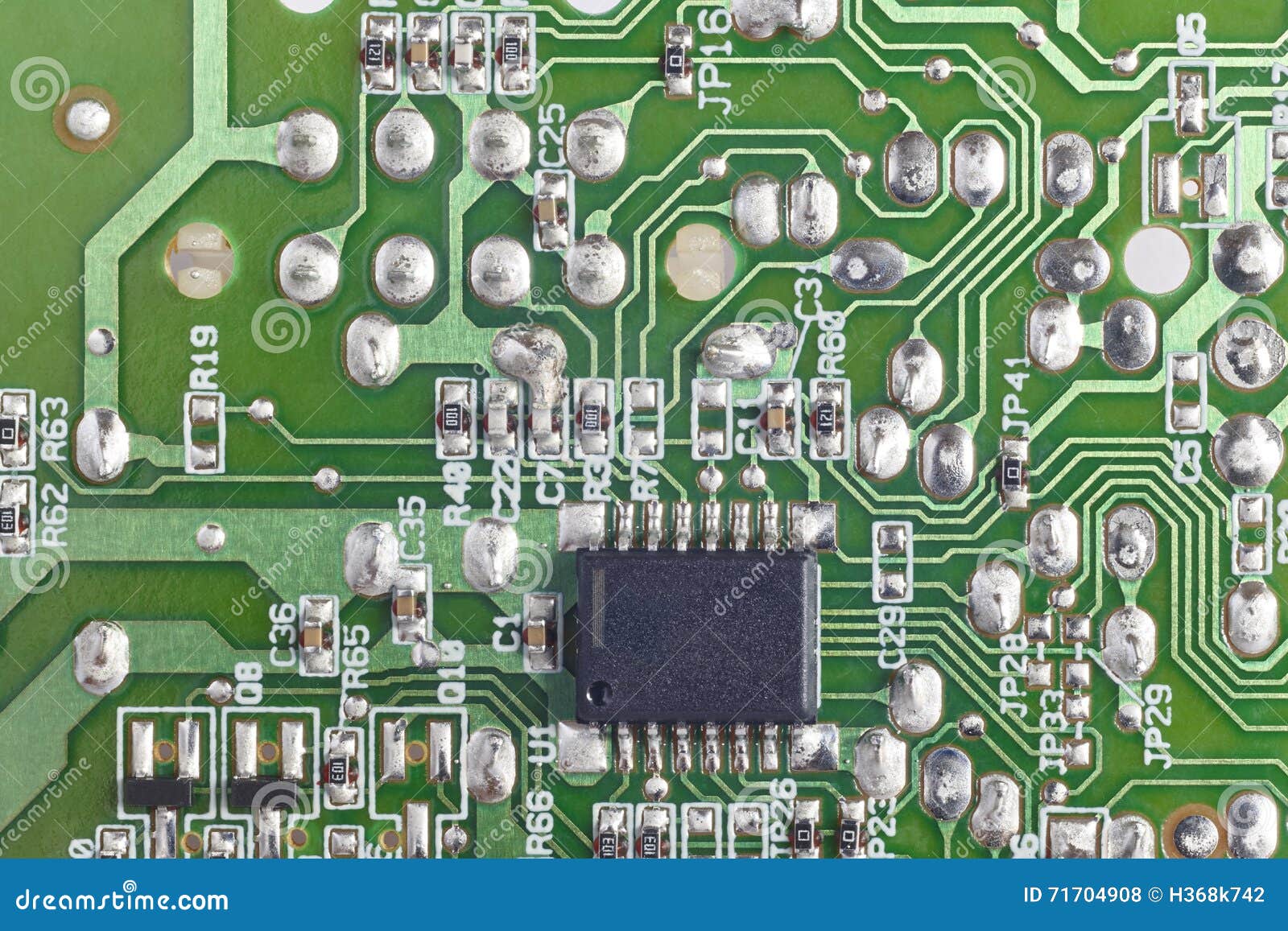 Electronic Integrated Circuitry Macro Detail. Technology Background