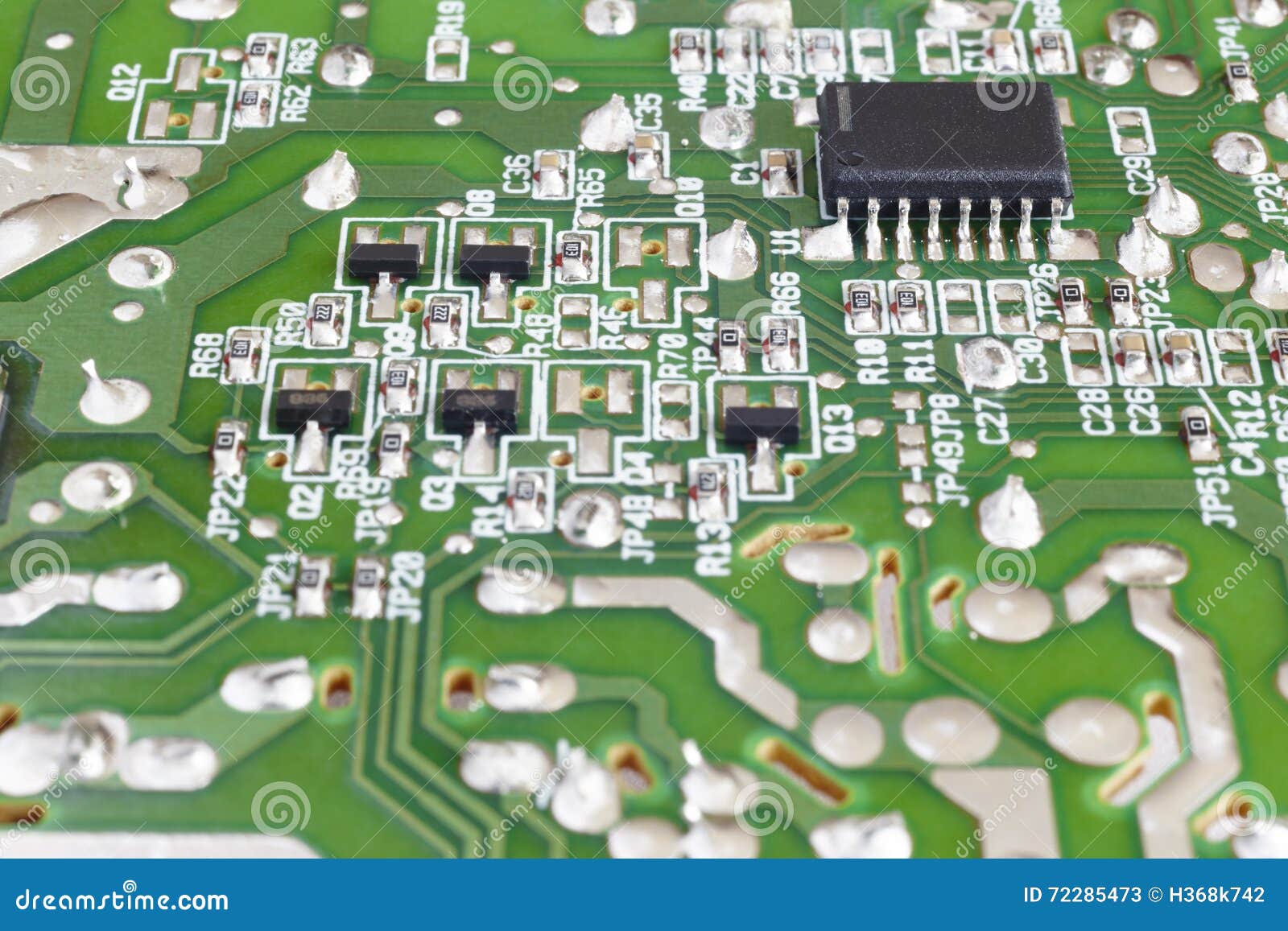 Electronic Integrated Circuitry Macro Detail. Technology Background