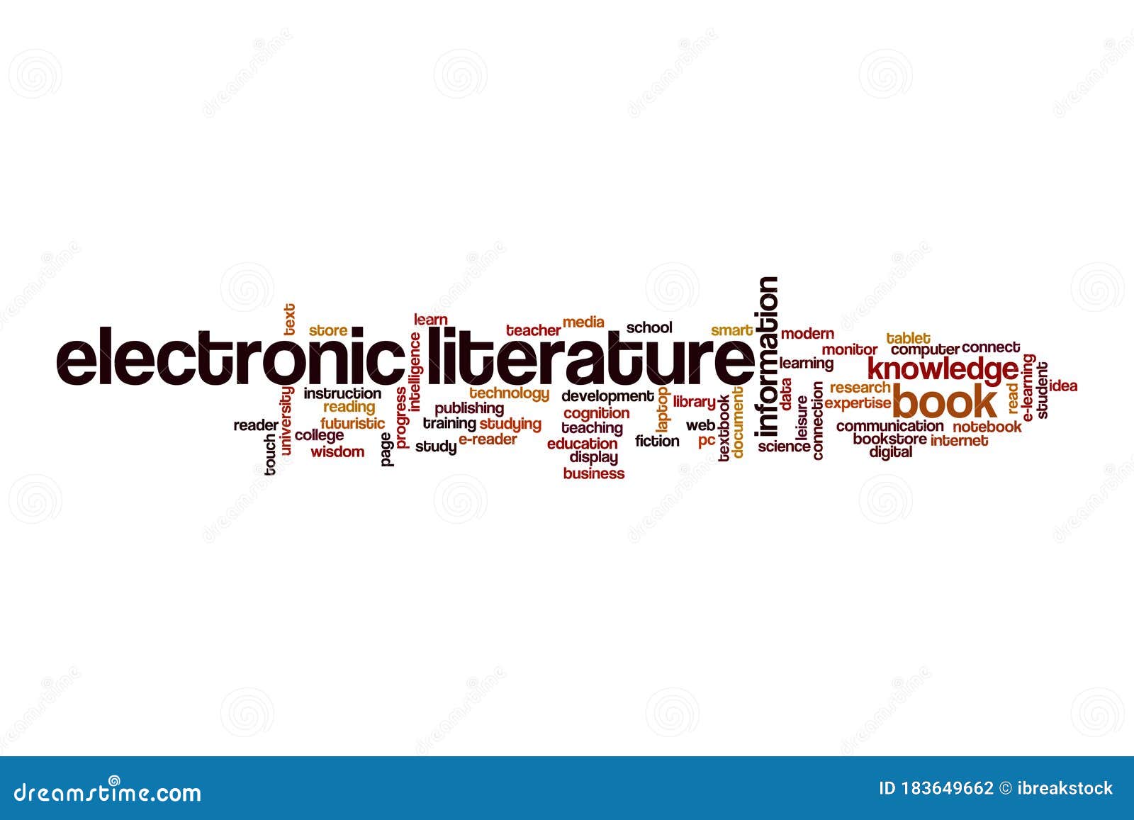 Electronic Literature Cloud Concept Stock Illustration Illustration