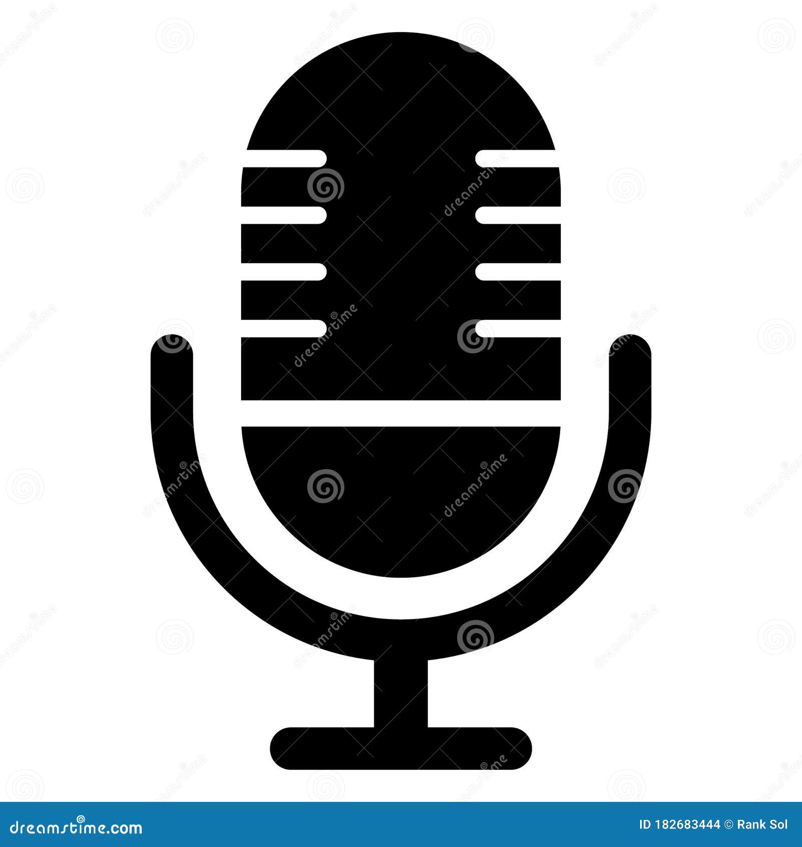 Electronic Mic, Input Device Line Style Vector Icon Which Can Easily