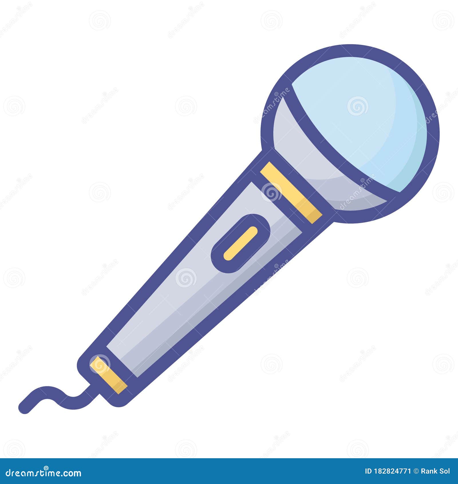 Electronic Mic, Input Device Line Style Vector Icon Which Can Easily