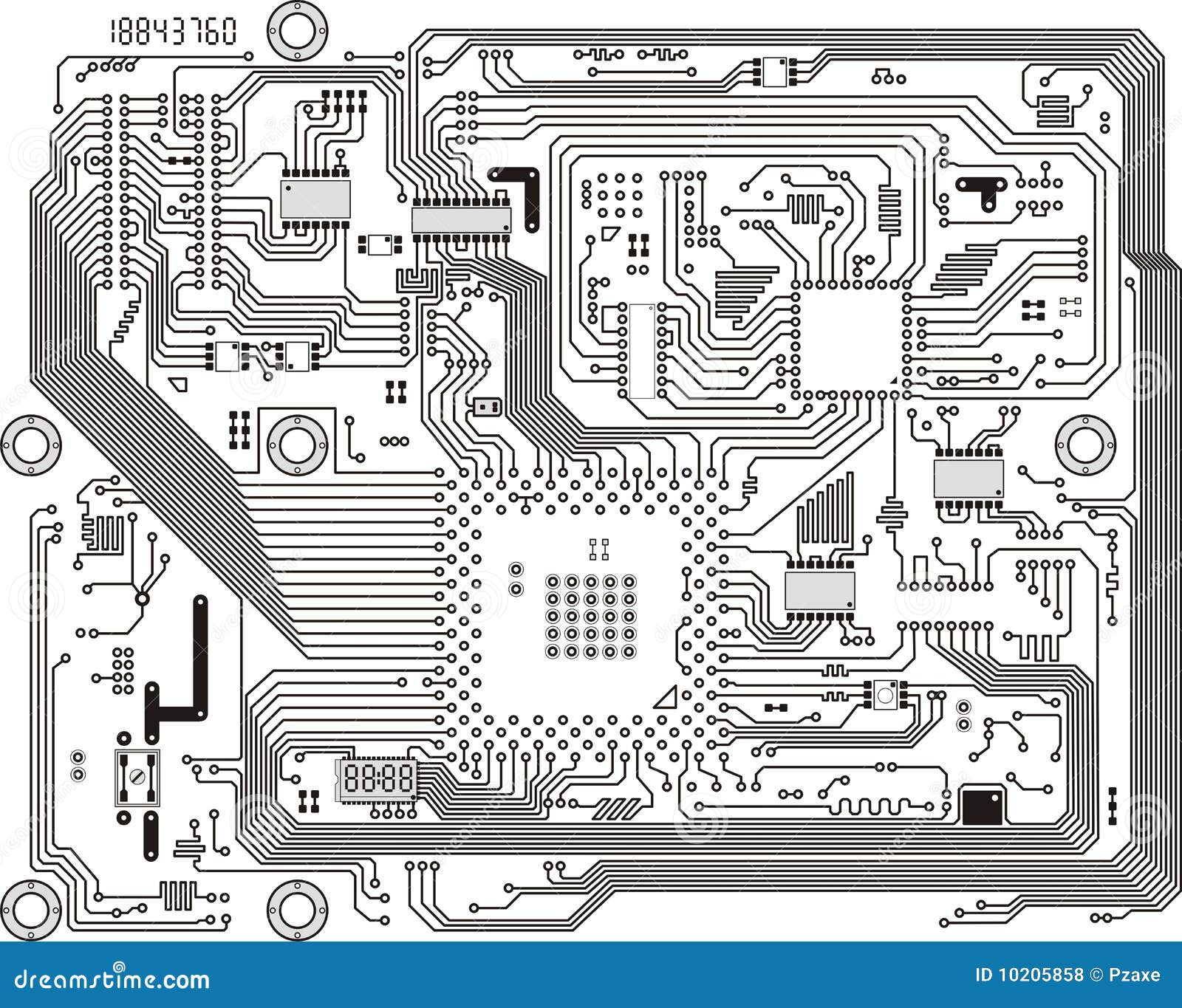 electronic modern circuit board  background