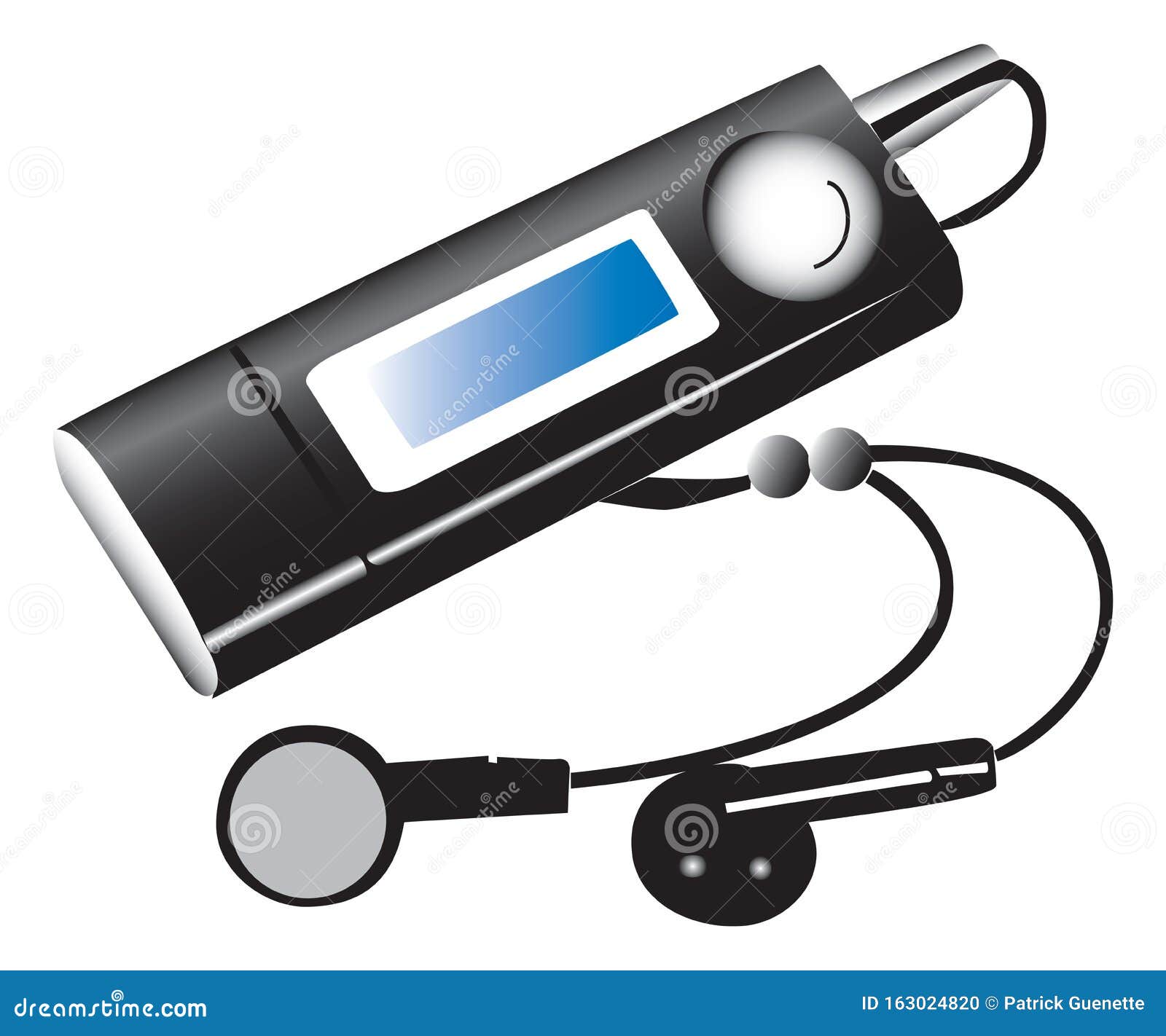 Electronic music player stock vector. Illustration of gadget 163024820