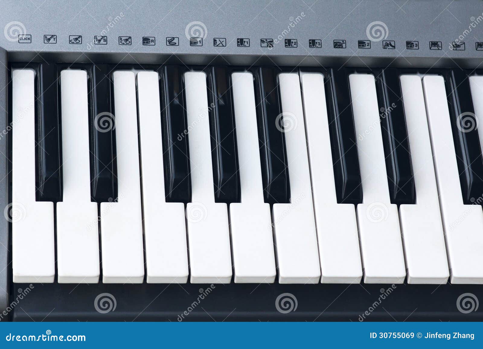 Electronic organ stock image. Image of black, music, closeup 30755069