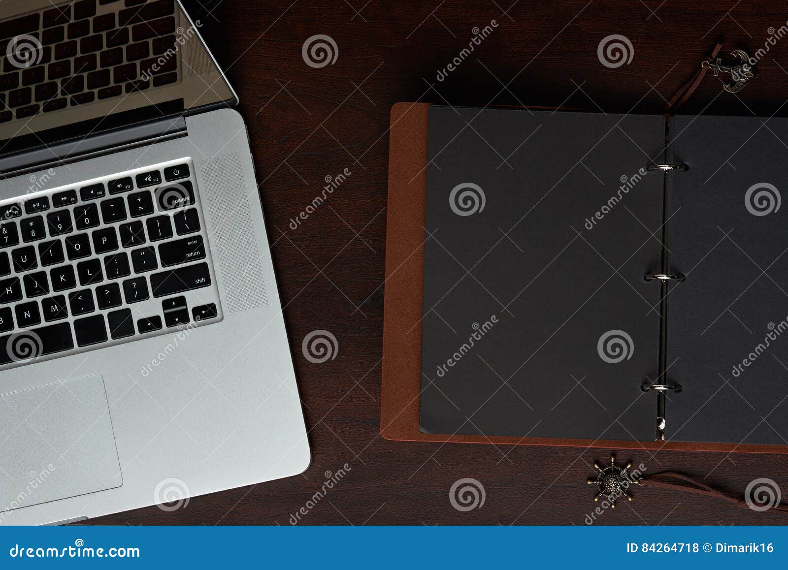 Electronic and Paper Journal Book Stock Photo Image of compass