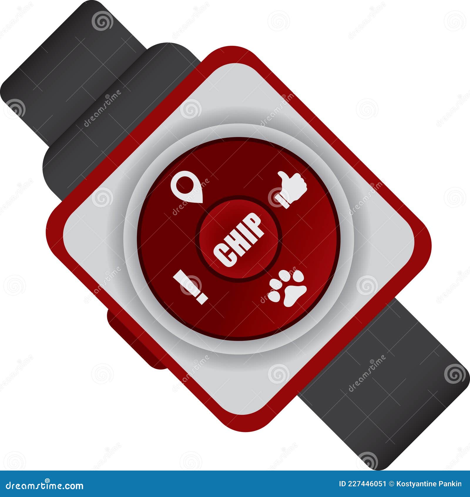 Electronic Pet Control Device Stock Vector Illustration of device