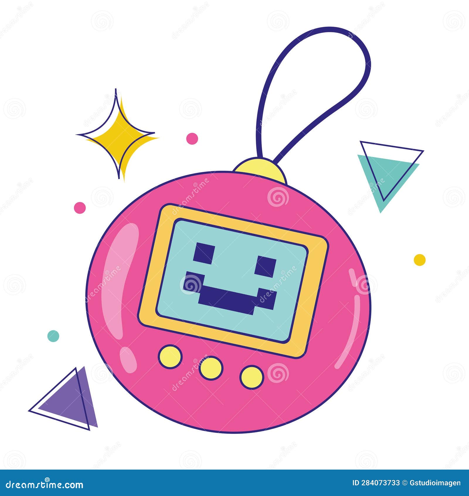 Electronic Pet Pop Art Stock Vector Illustration of funky