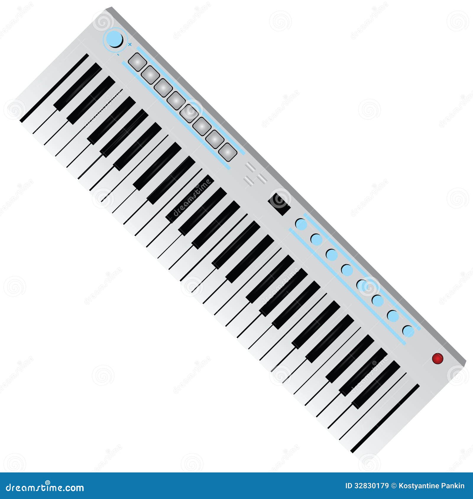 Electronic piano stock vector. Illustration of isolated 32830179